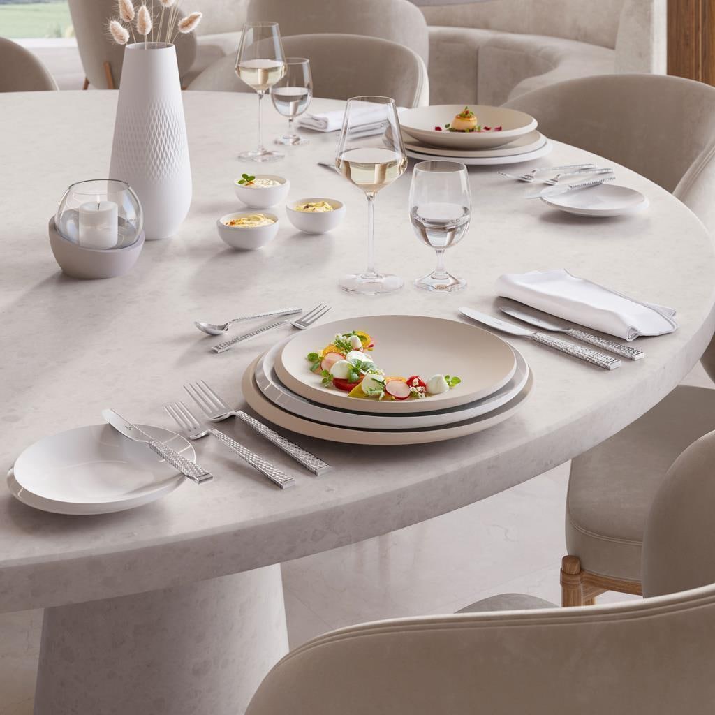 Villeroy & Boch Geschirr-Set »Tafelservice NewMoon 12er Set beige« Spülmaschinengeeignet, Mikrowellenfest