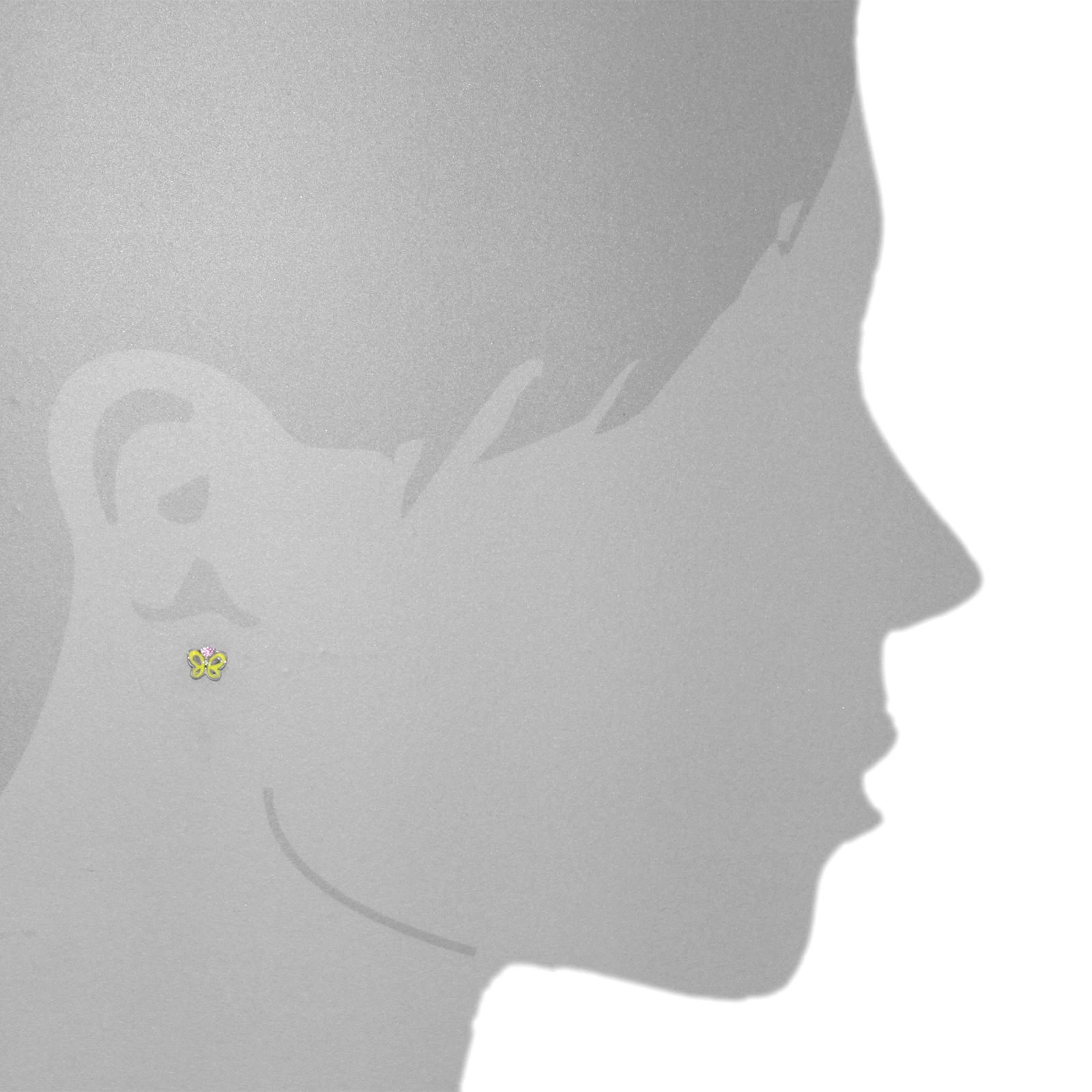OSTSEE-SCHMUCK Paar Ohrstecker »- Schmetterling - Silber 925/000 - Zirkonia«