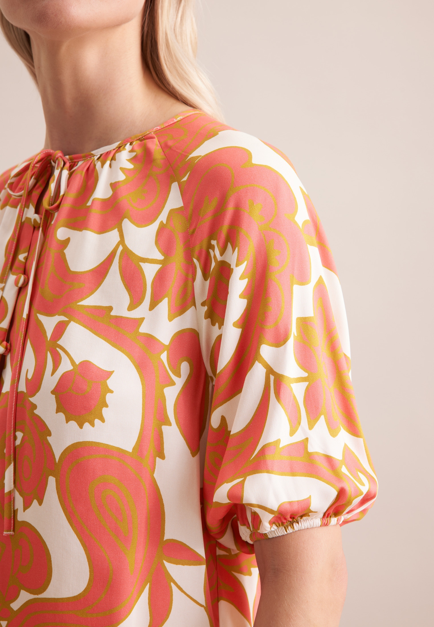 seidensticker Shirtbluse »Schwarze Rose« 1/2 Rundhals Paisley