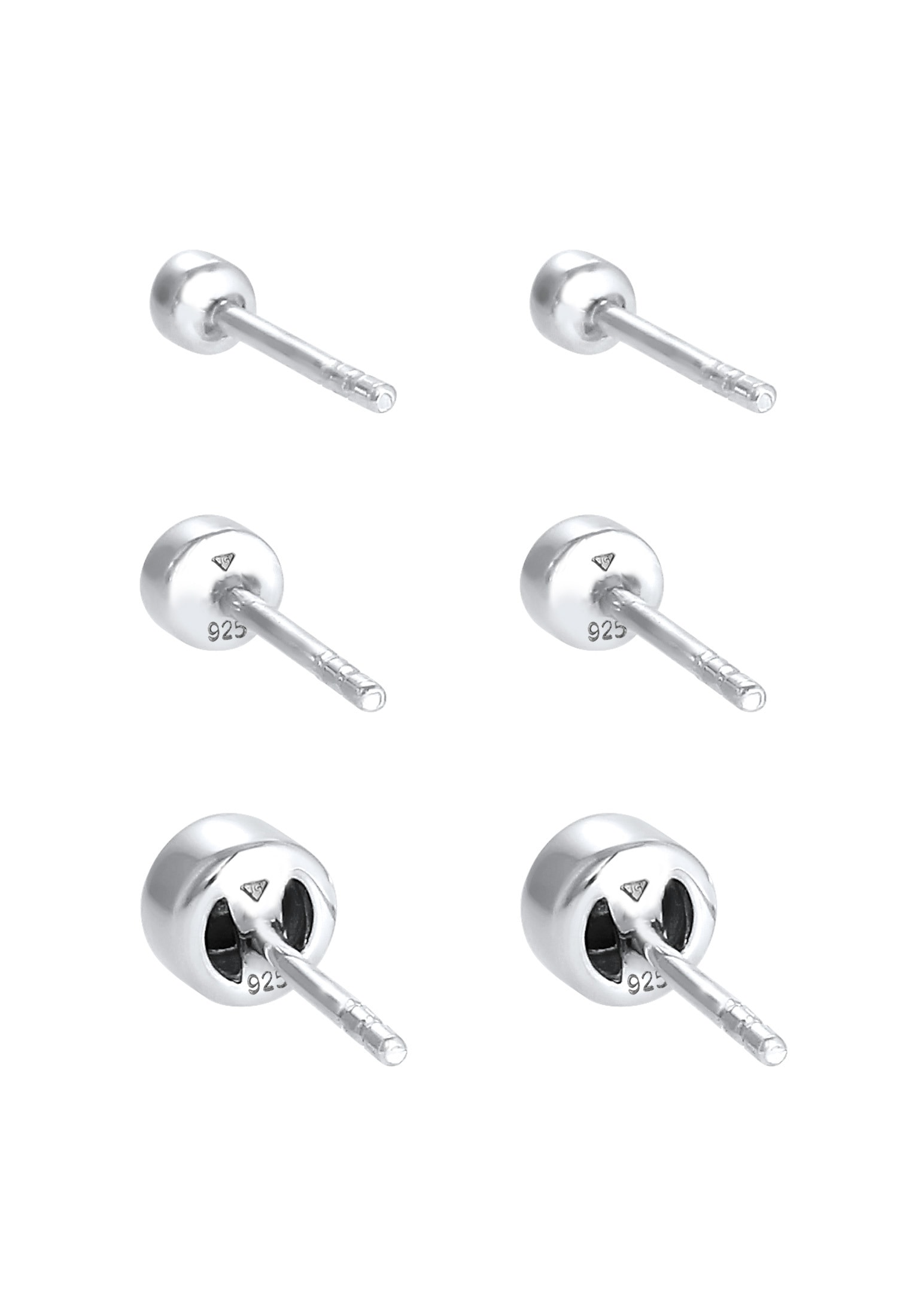Elli Ohrstecker-Set »Ohrringe (Set, 6 tlg) rund 925 Silber, mit Kristallen von Swarovski®«