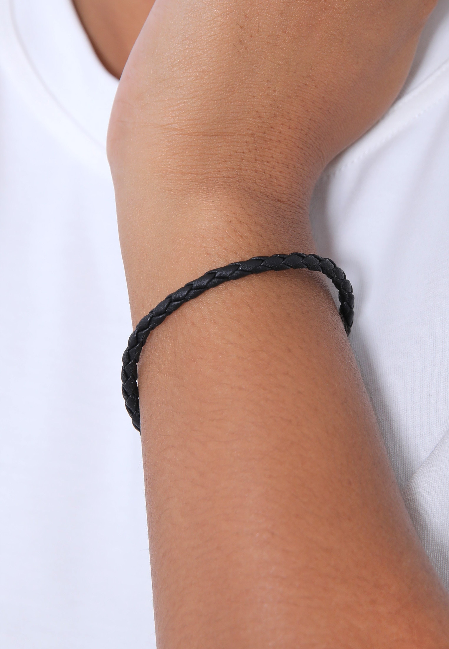 Nenalina Armkette »Armband Bead Anhänger Bettelarmband Fake Leder 925 Silber«