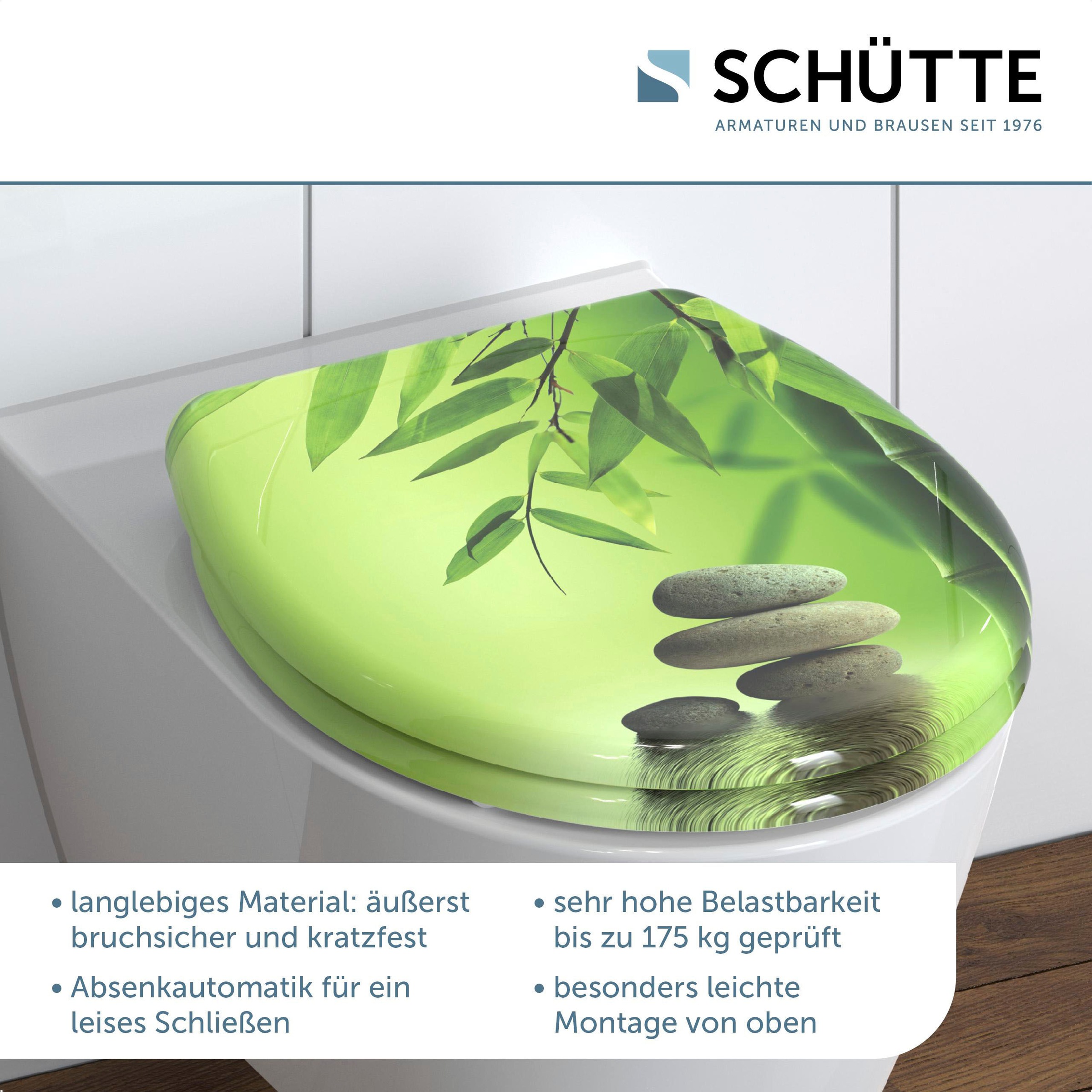 Schütte WC-Sitz »Stone«, Duroplast, mit Absenkautomatik und Schnellverschluss