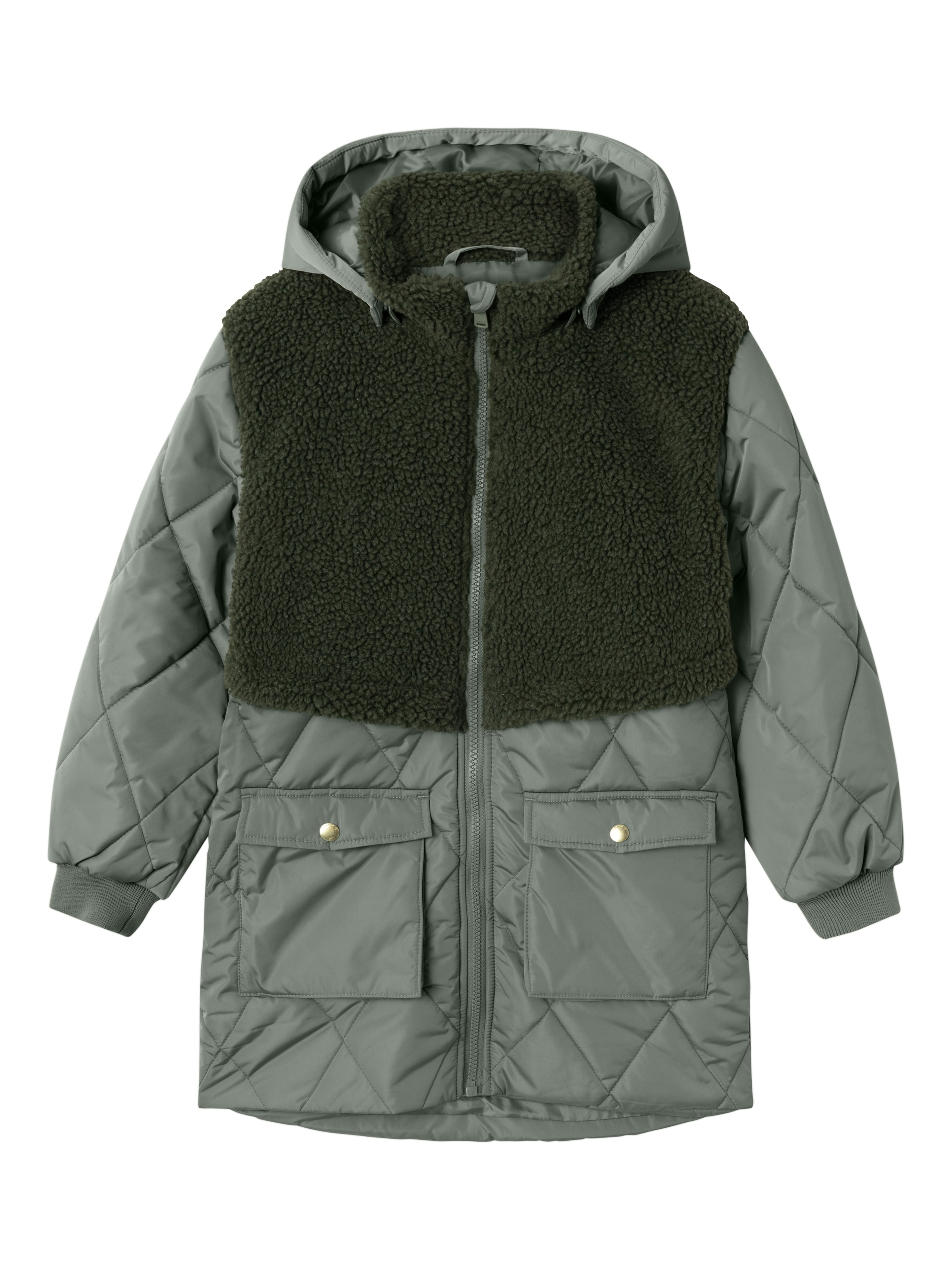 Name It Steppjacke »NKFMIKA LONG JACKET1«, mit Kapuze