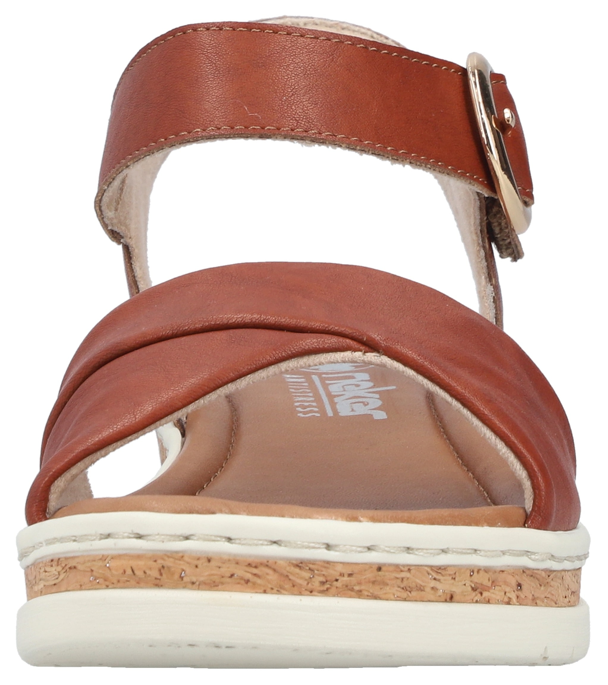 Rieker Keilsandalette  Sommerschuh, Urlaubsschuh, Sandale mit Klett