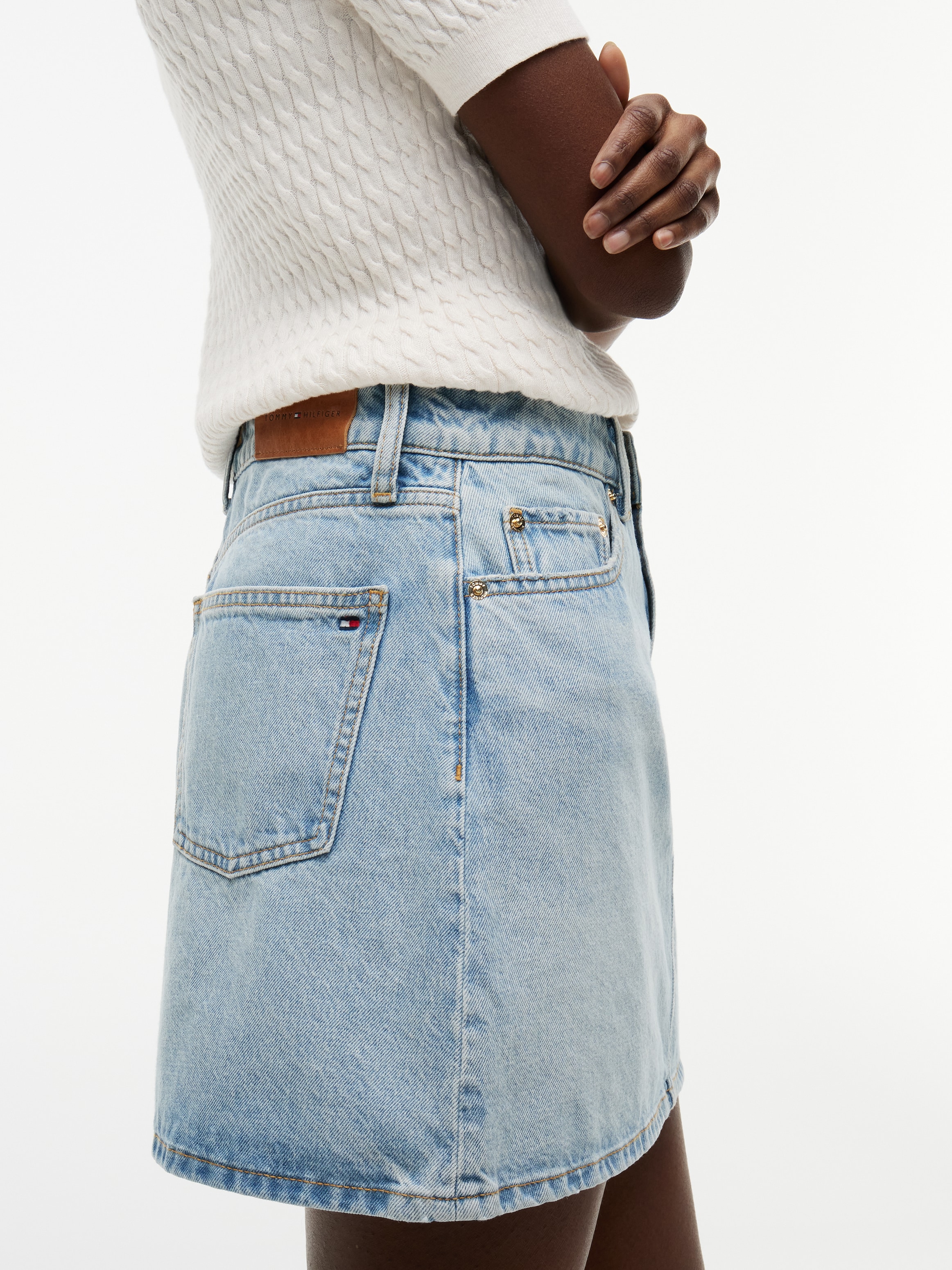 Tommy Hilfiger Jeansrock »MINI SKIRT CAM LIGHT HW« aus Baumwolle, high waist