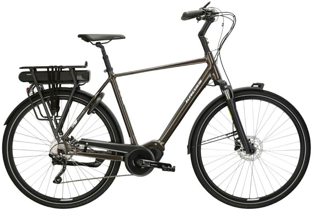 Kross »E-Citybike Sentio Hybrid 3.0 28 Zoll braun« 7 Gang Shimano DEORE T6000 Schaltwerk Kettenschaltung Mittelmotor 250 W Pedelec in braun, Größe...