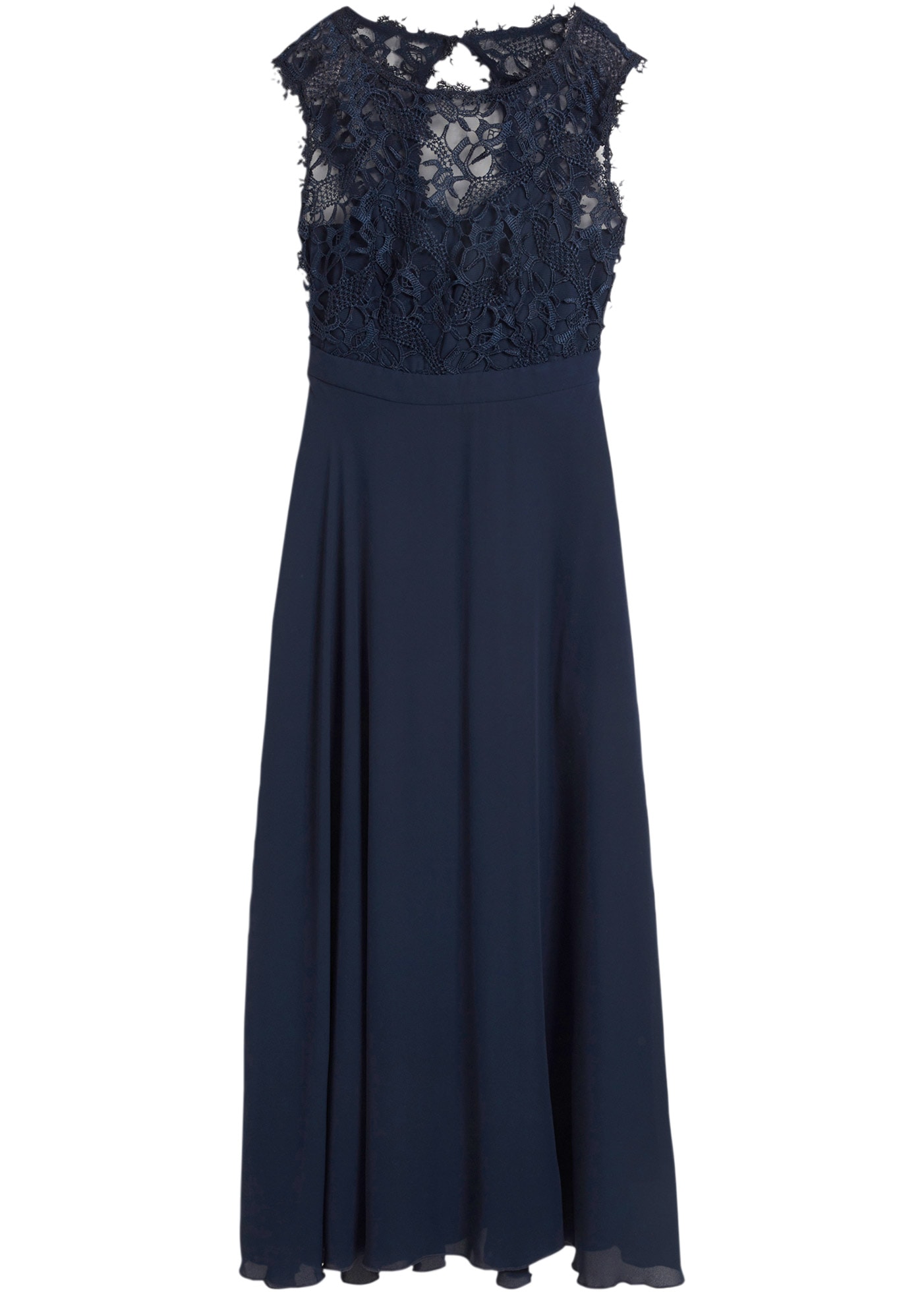bonprix Maxikleid »Maxikleid mit Spitze« für festliche Anlässe, vollständig gefüttert, taillierte Passform