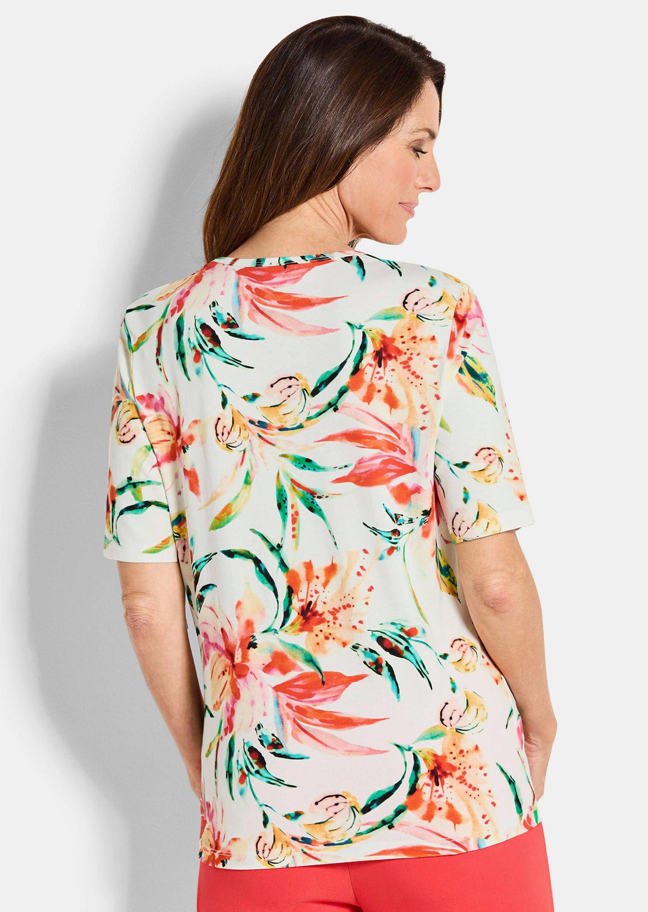 GOLDNER Print-Shirt »Cityshirt mit floralem Muster« Großflächiger Blumenprint