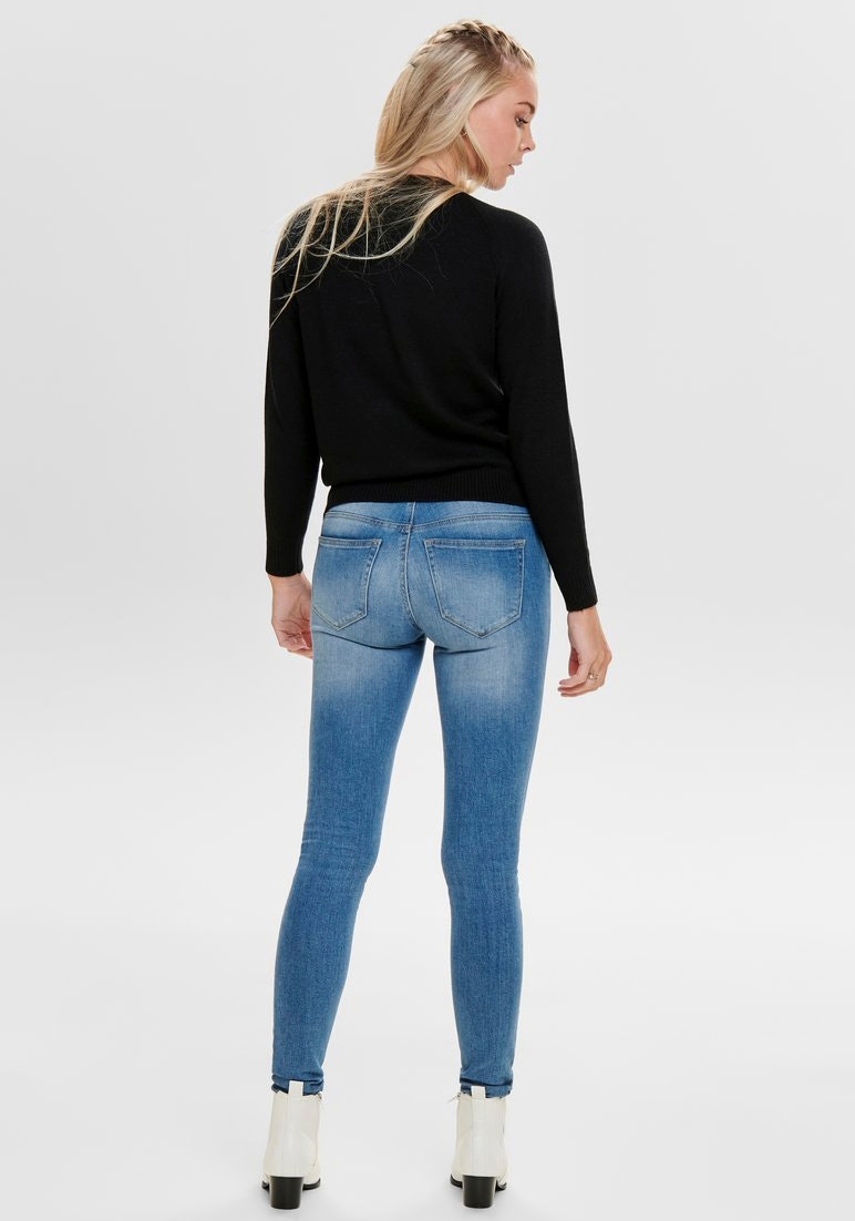 ONLY Rundhalspullover »ONLLESLY KINGS« in melierter Optik