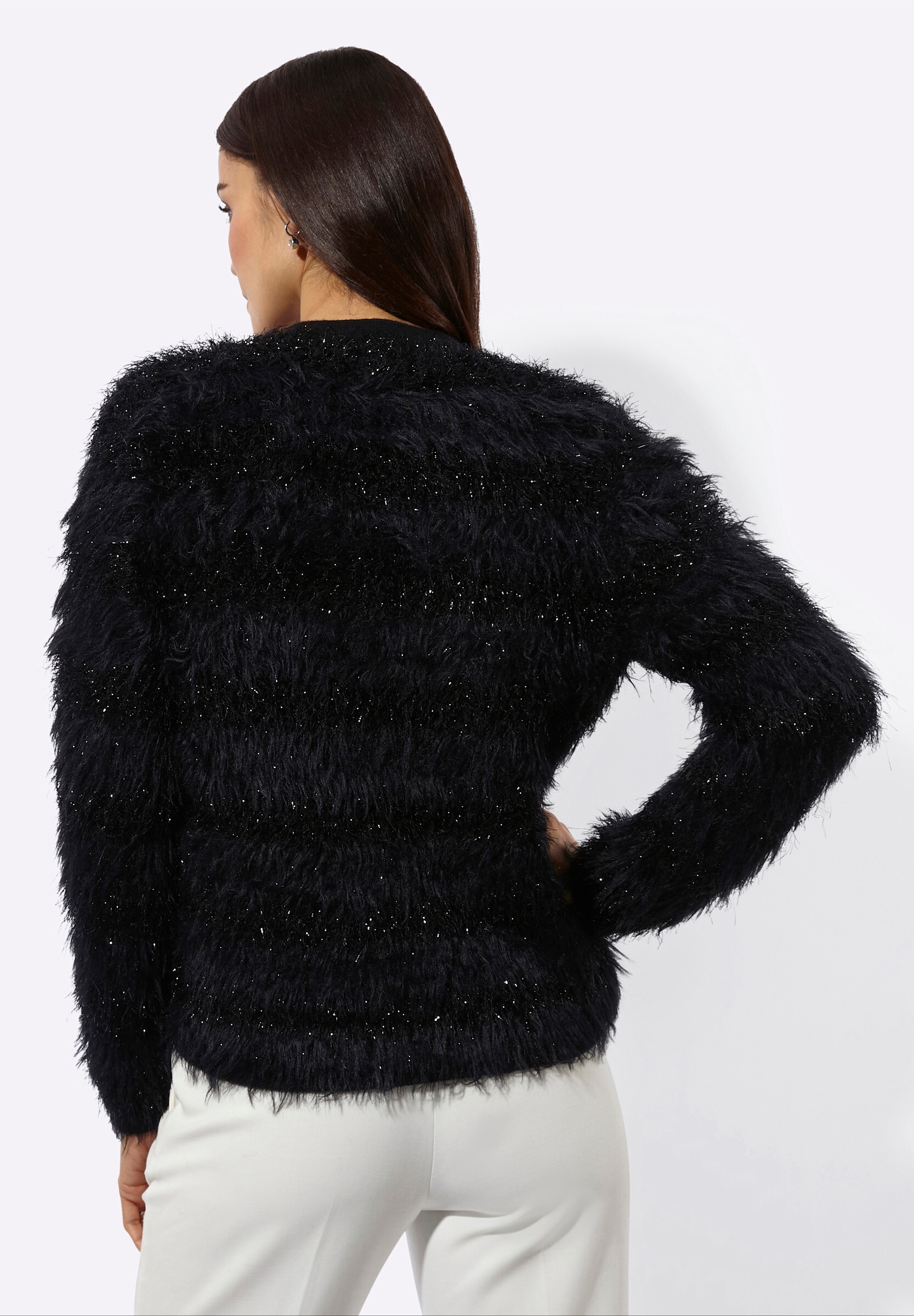 creation L Strickjacke »Strickjacke Strickjacke mit Glitzergarn«