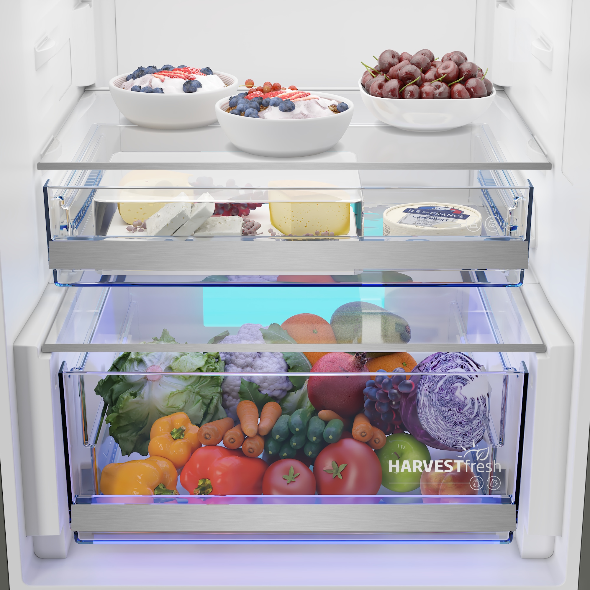 BEKO Kühl-/Gefrierkombination »B7RCNA377HXP« 186,5 cm hoch 59,5 cm breit Volle Kapazität – ohne Abtauen