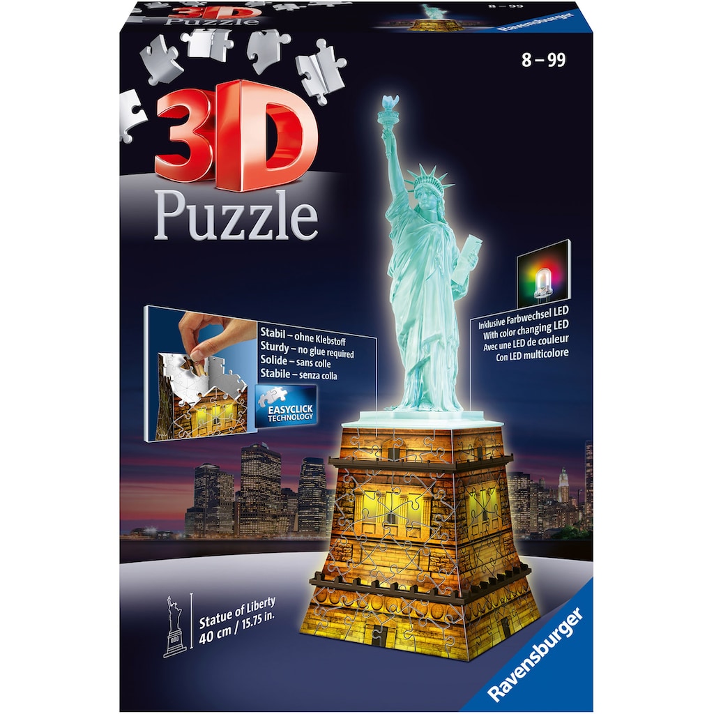 Ravensburger 3D-Puzzle »Freiheitsstatue bei Nacht«
