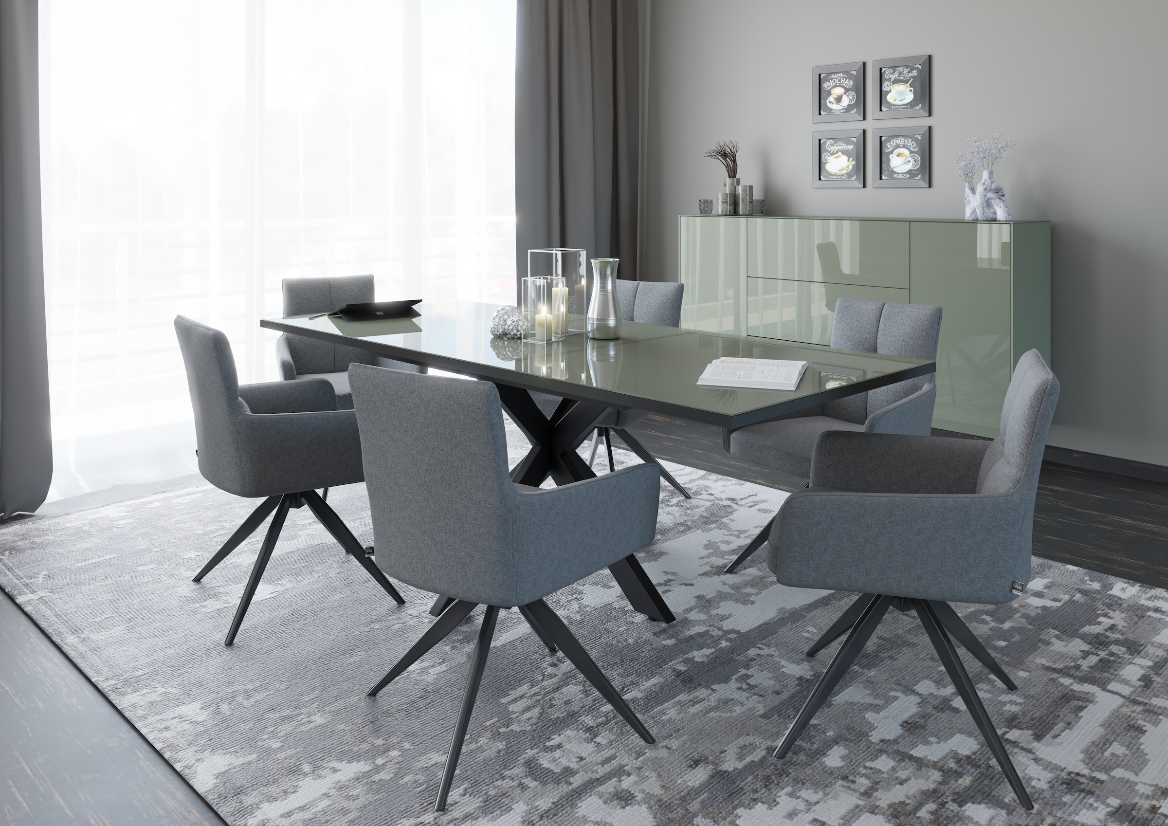 set one by Musterring Esstisch »Reno« 1 Stk. tlg. Mit Vierkantfuß, wählbaren Gestellen und Plattenfarben