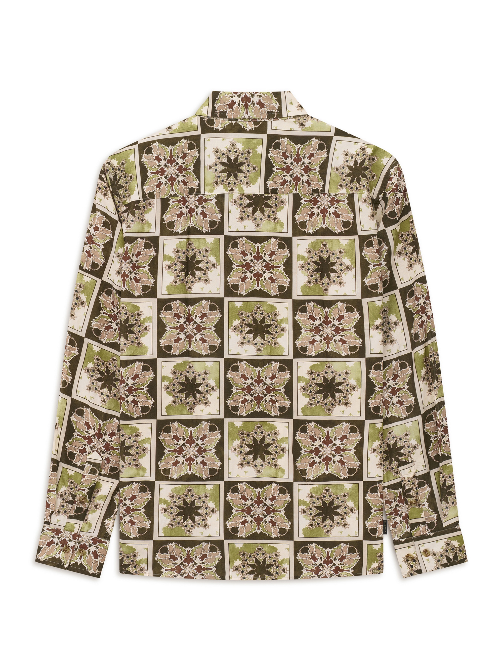 bugatti »Regular Fit« Regular Fit Viskose Muster Kentkragen