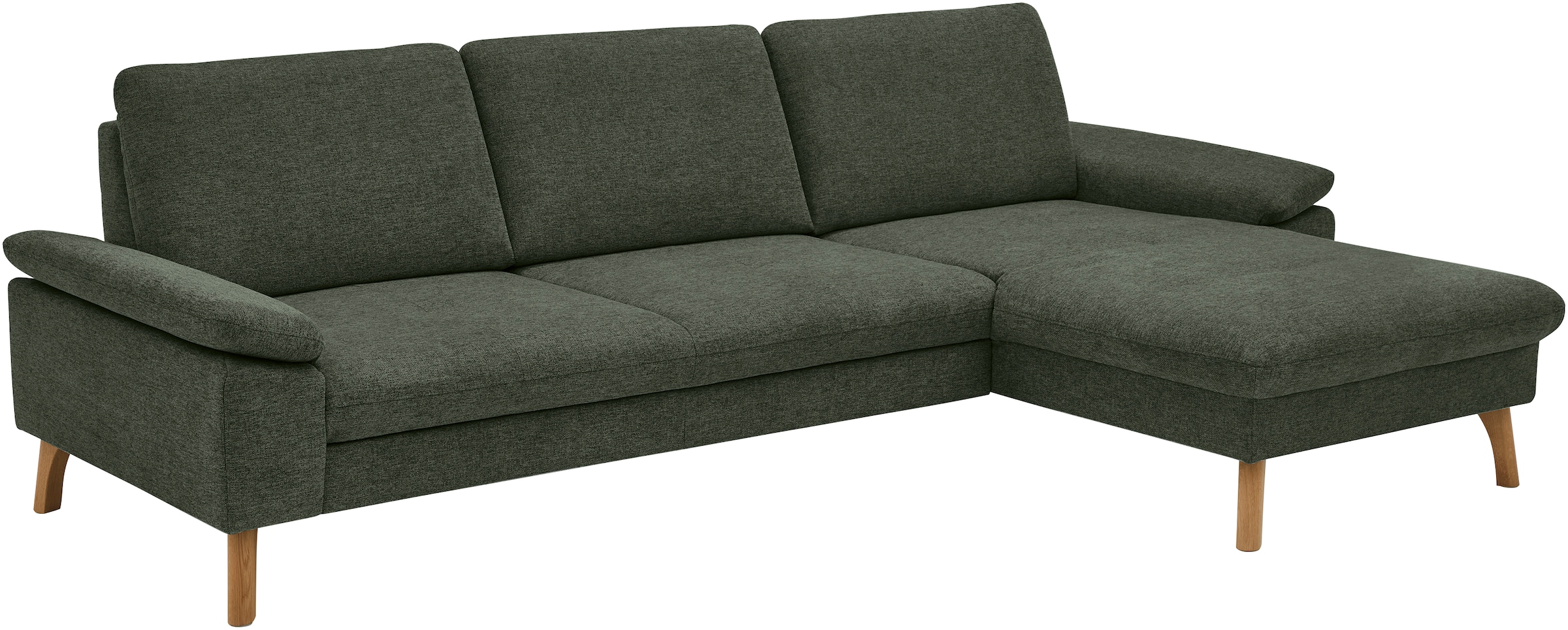 Die PlanBar Ecksofa »PP-PF24075 L-Form, Breite 286 cm« optional mit Kopfstützen, Bettfunktion, mot.Ottomane, Sitztiefenverst.