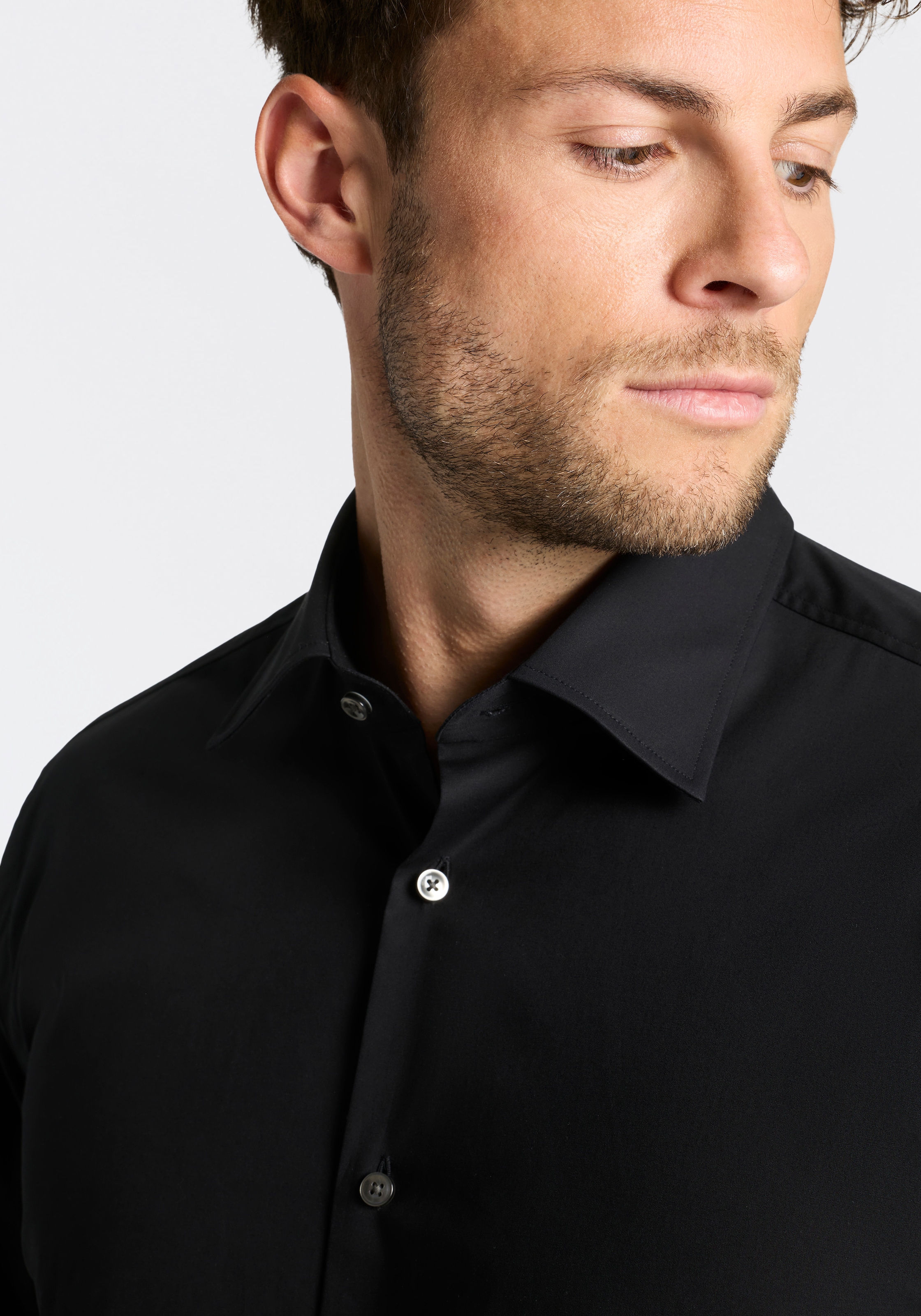 BOSS Businesshemd »Businesshemd Hank« Kentkragen, Slim-Fit, bügelleichte Qualität