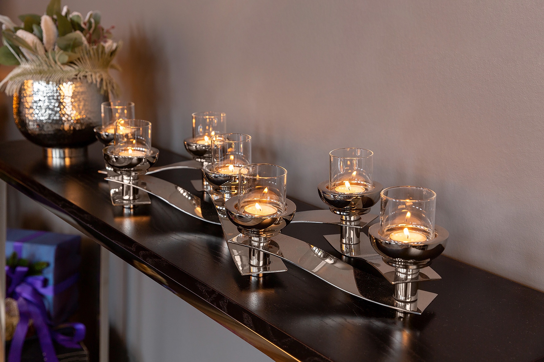 Fink Kerzenleuchter »PAREO«, Teelichthalter, aus Metall, rotierende Elemente, individuell stellbar