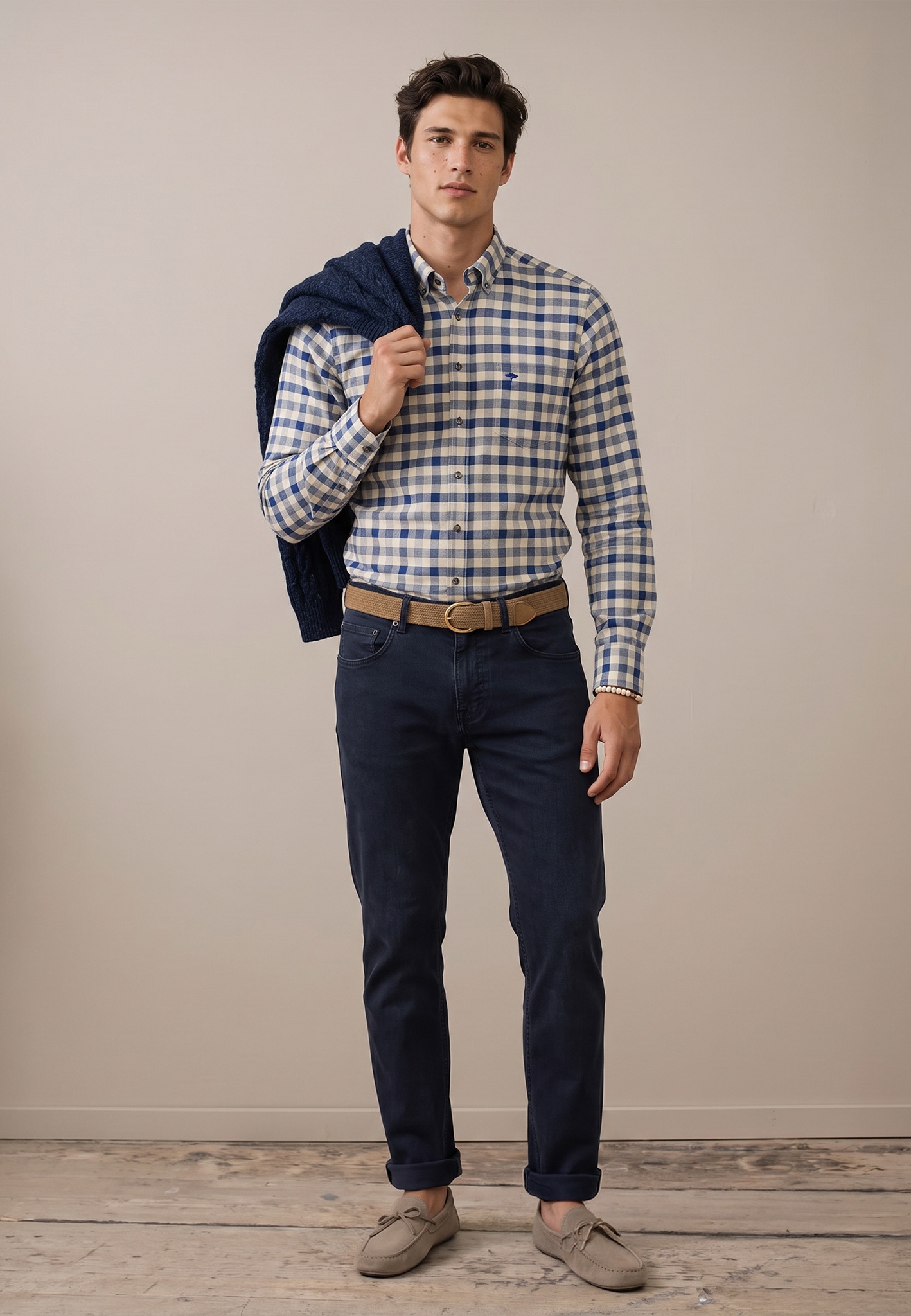 FYNCH-HATTON Karohemd mit Button-Down-Kragen