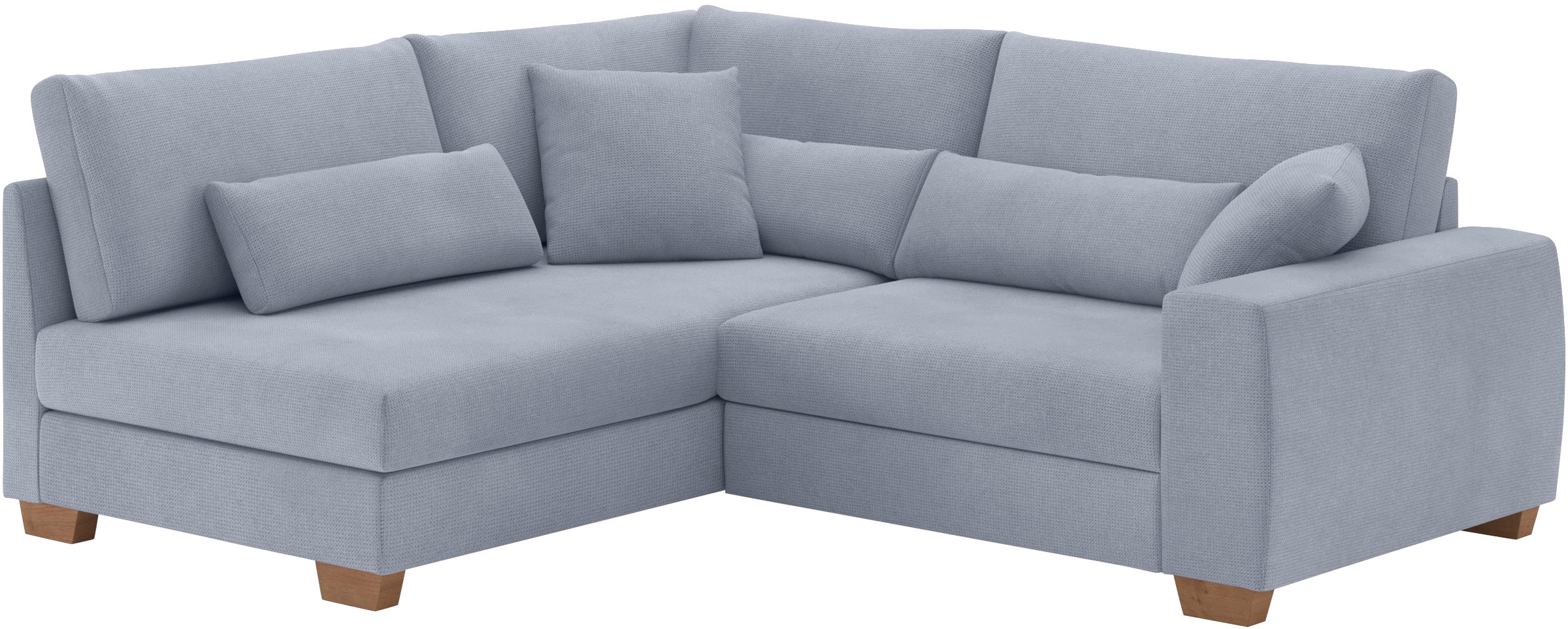 Mr. Couch Ecksofa »Helena L-Form, bis 140 kg belastbar«, mit Taschenfederkern, wahlweise mit Bettfunktion
