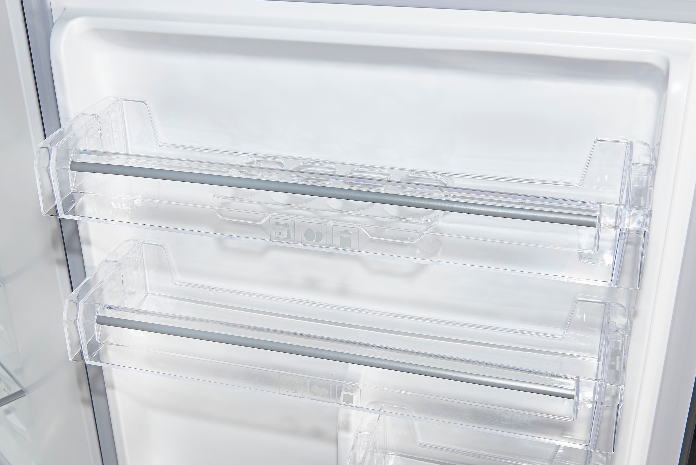 exquisit Kühl-/Gefrierkombination »KGC350-105-NF-040C inoxlook-az«, Energieeffizienzklasse C, 347 L Volumen, Total NoFrost, Display