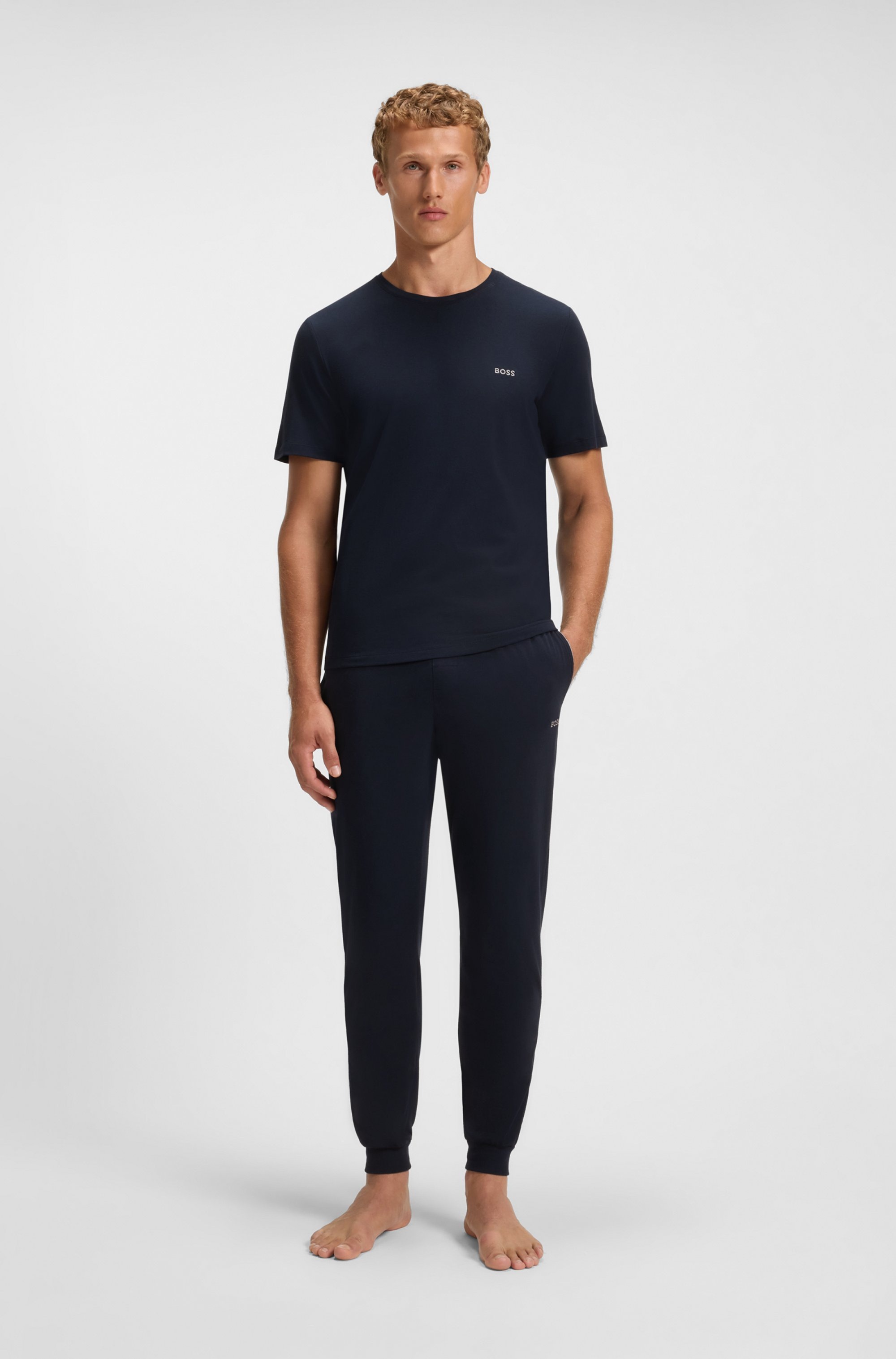 BOSS T-Shirt »Mix&Match T-Shirt R«, mit BOSS Stickerei auf der Brust