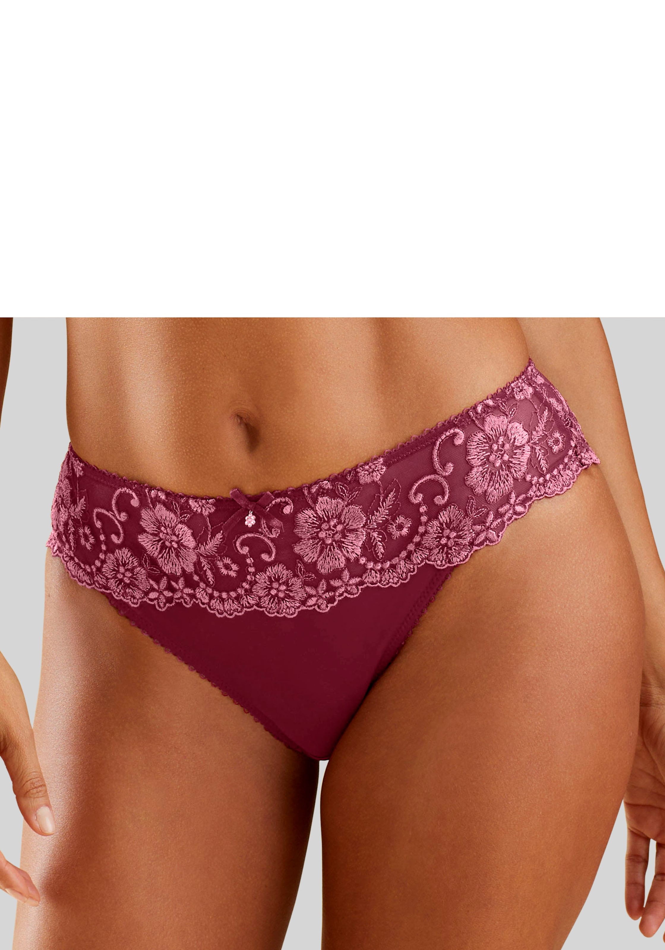 bei in online LASCANA Bikinislip floraler mit »Wanda«, Optik Spitze Stickerei OTTO