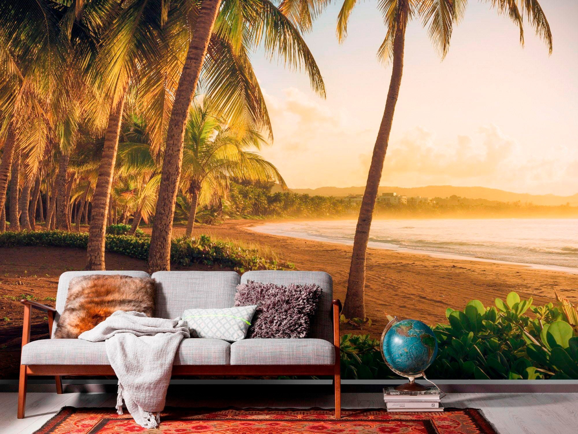Komar Vliestapete »Digitaldruck Vlies - Golden Lands - Größe 400 x 250 cm«, bedruckt, Wohnzimmer, Schlafzimmer