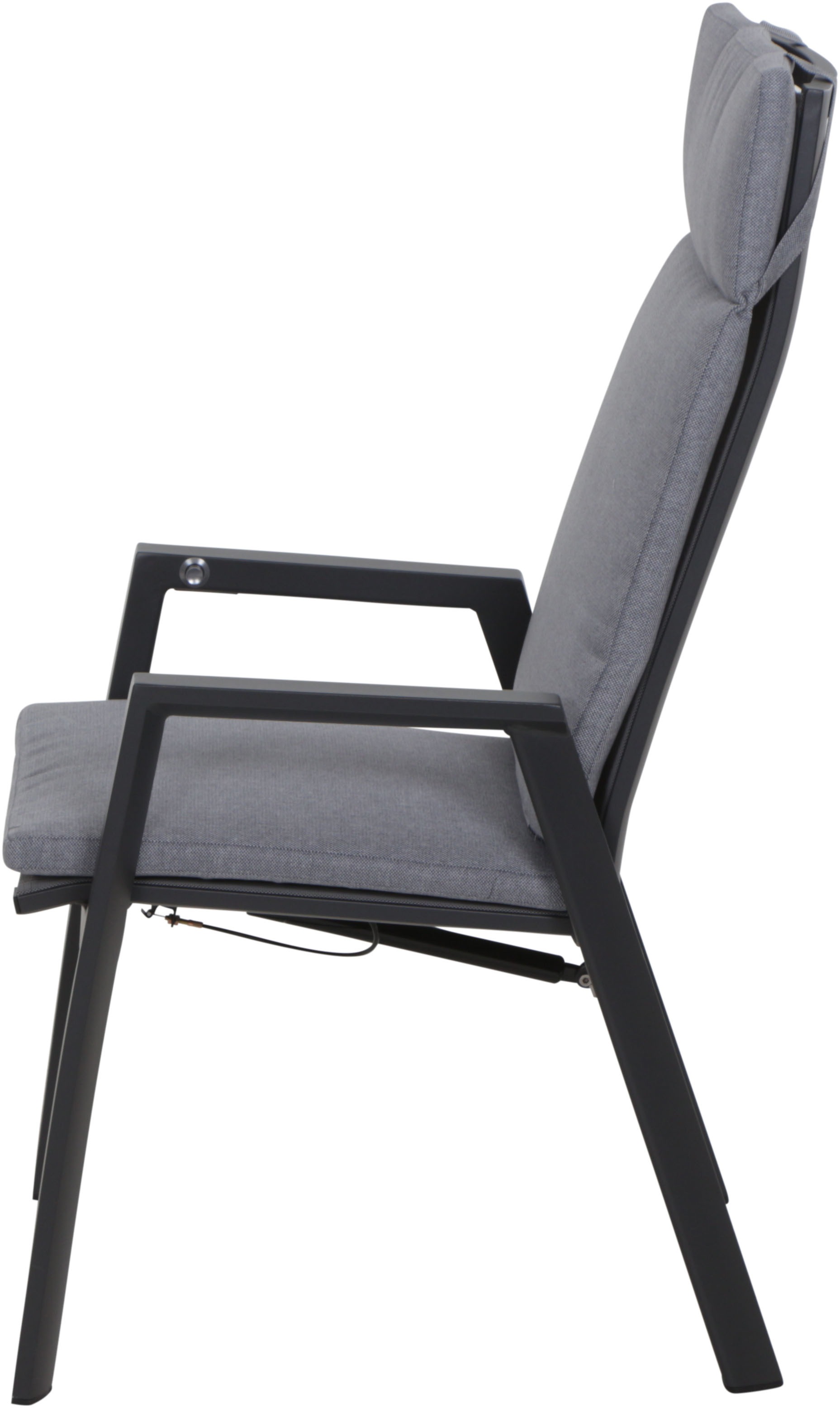 Siena Garden Gartensessel »VALENCIA Move Sessel matt anthrazit« Gestell aus Aluminium, Ranotex® Gewebe dunkelgrau, inkl. Kissen