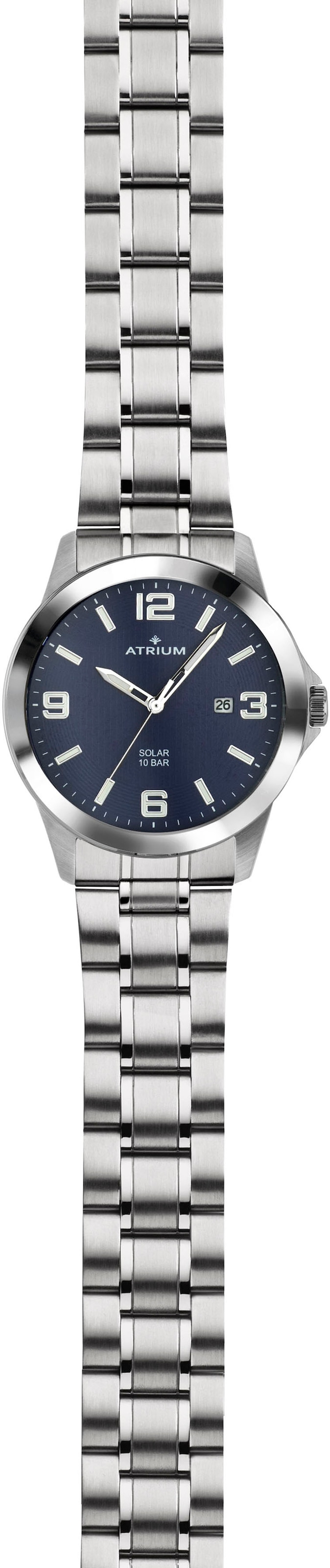 Atrium Solaruhr »A32-35«, Armbanduhr, Herrenuhr, Datum, Leuchtzeiger