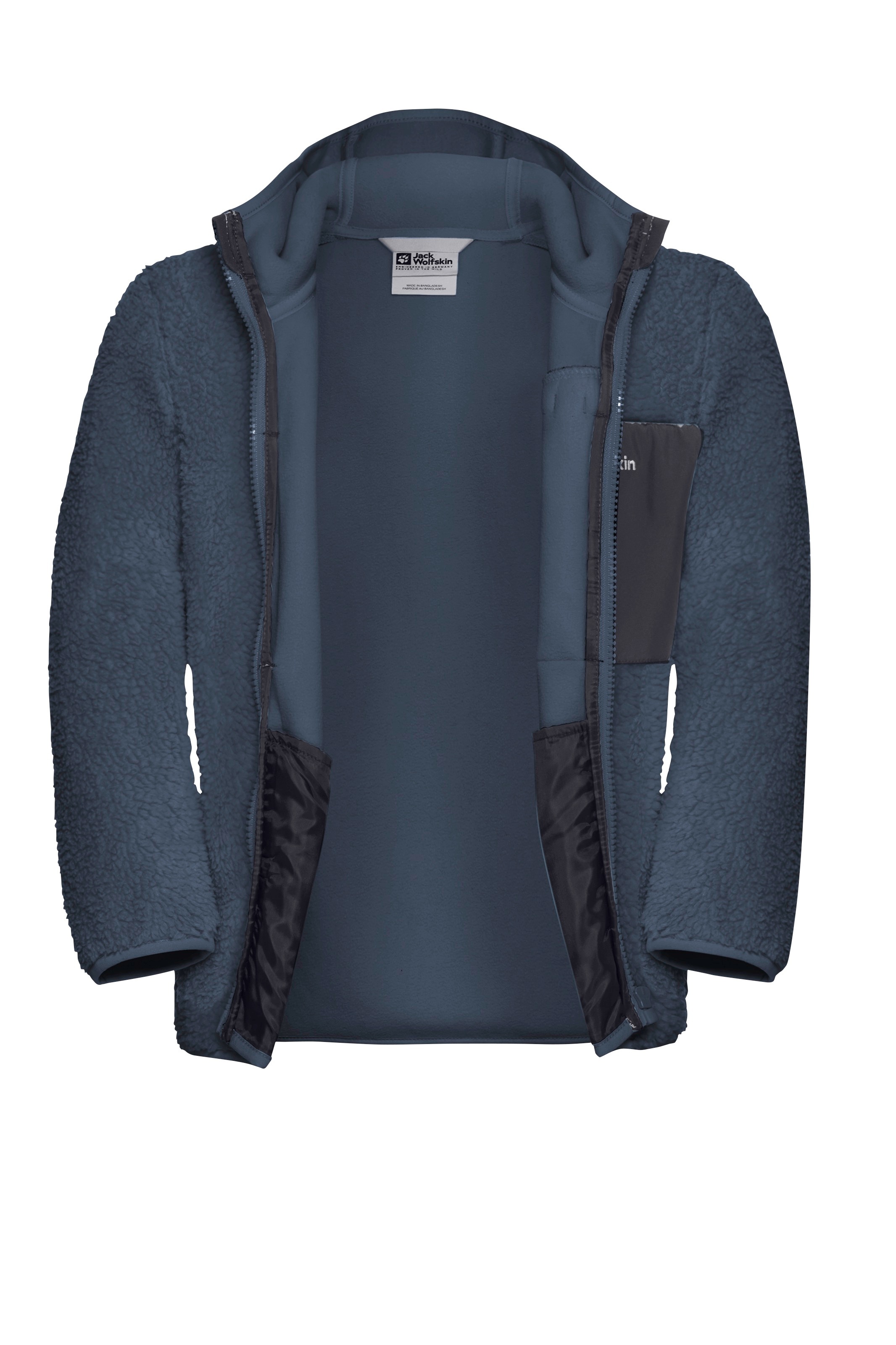 Jack Wolfskin Fleecejacke »ICE CURL HOOD JACKET K«, mit Kapuze, Wärmend, winddicht, Übergangsjacke