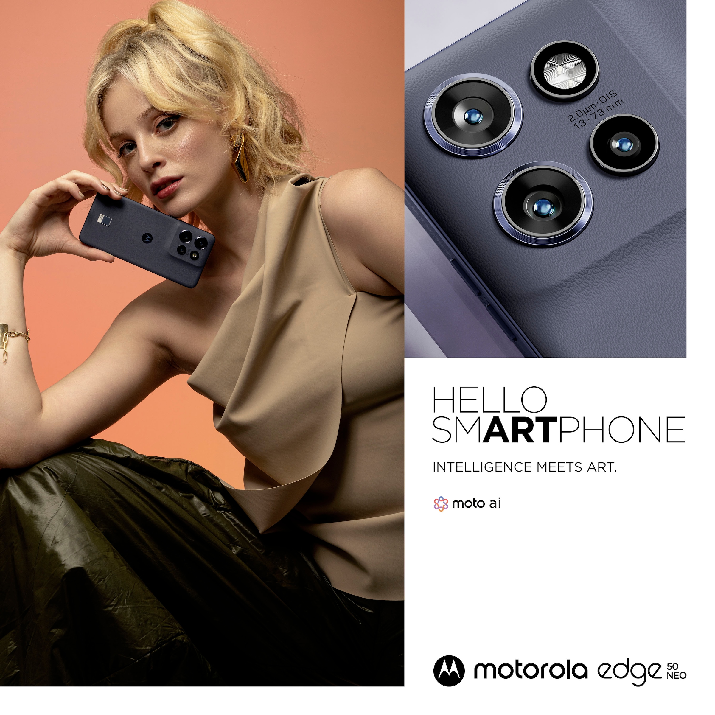 Motorola Smartphone »edge50 Neo 512 GB«, Grisaille