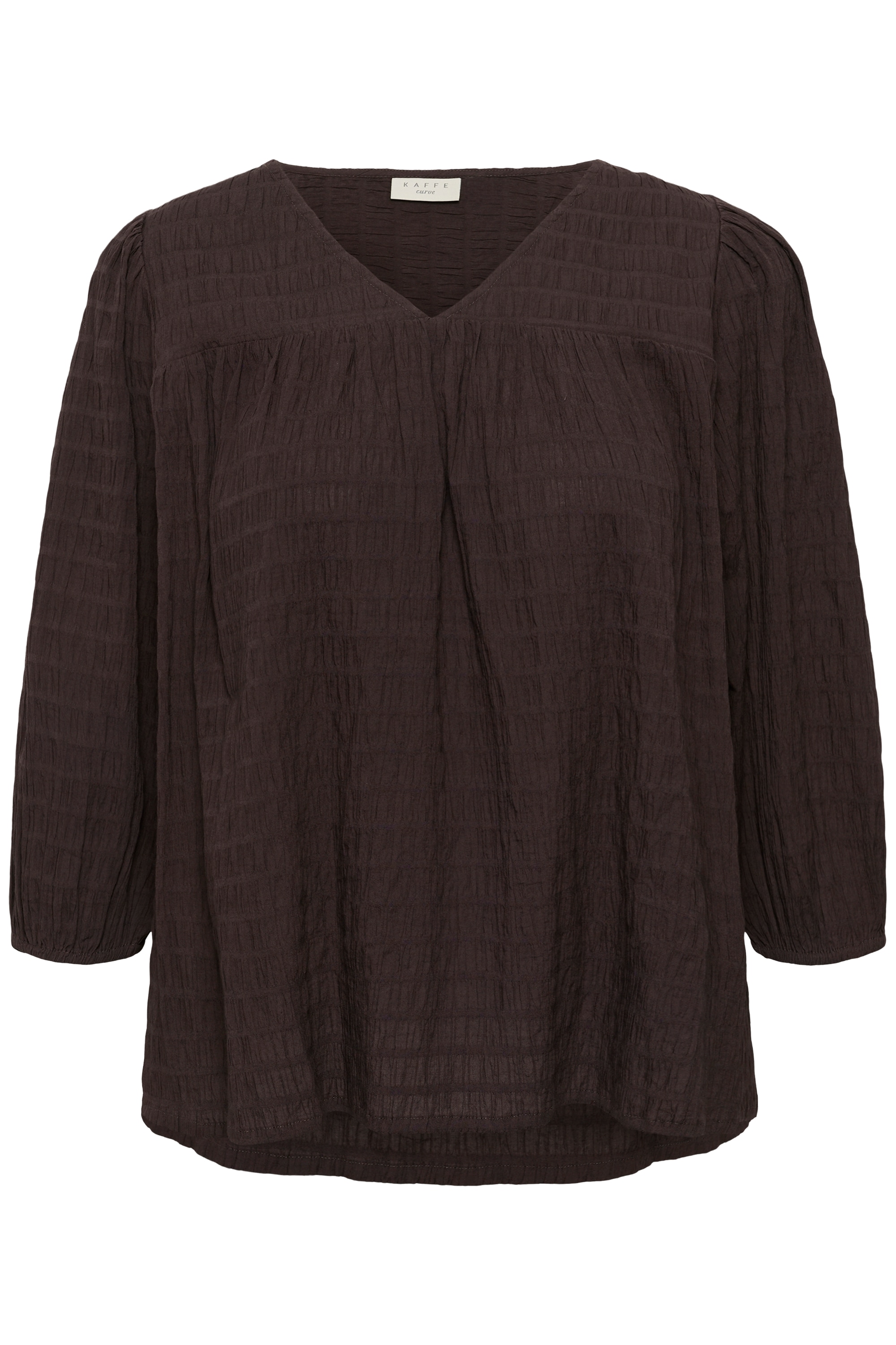 KAFFE Curve Langarmbluse »Damen Bluse langarm KCmaisie«