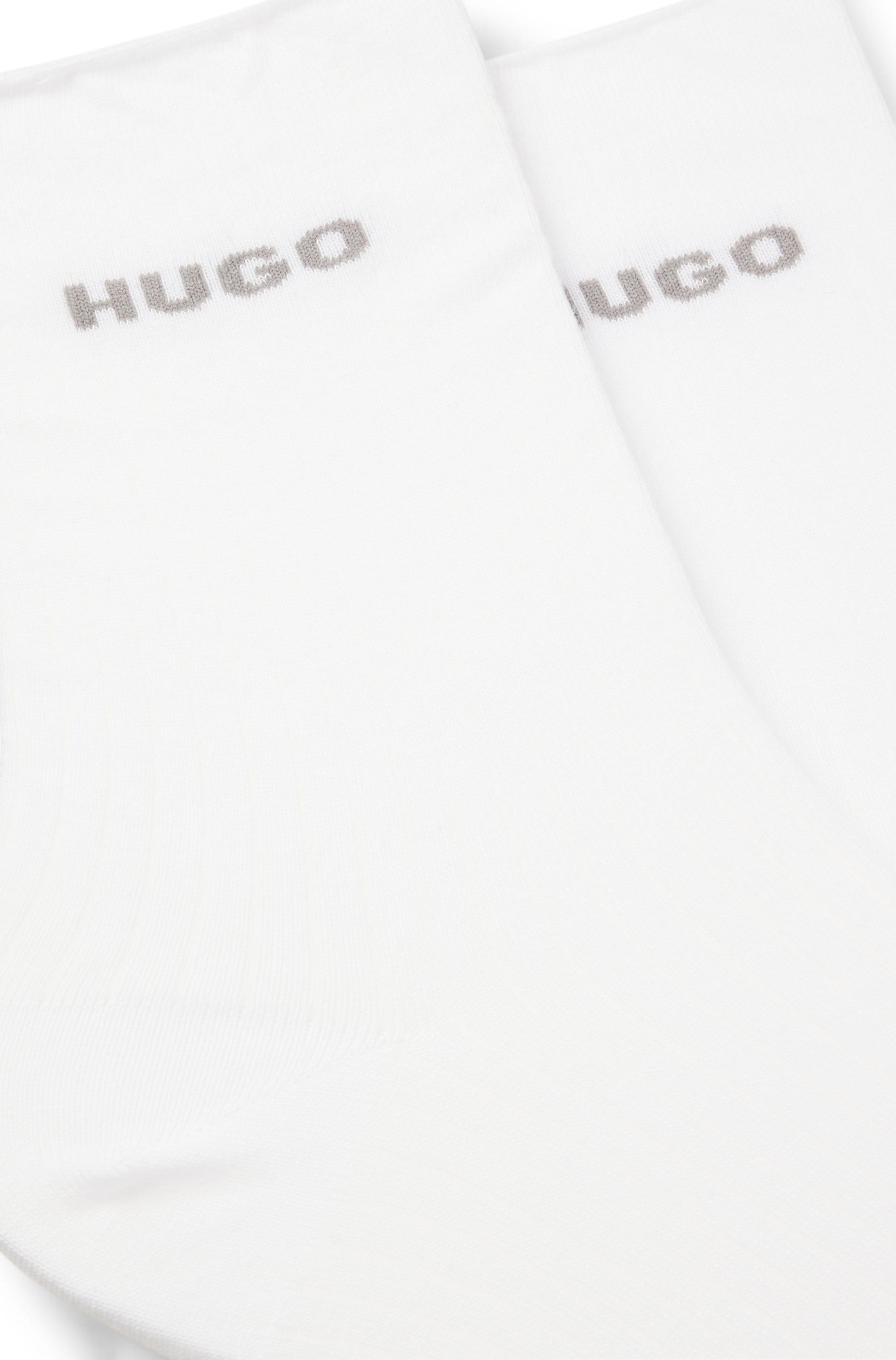 HUGO Underwear Freizeitsocken »2P QS FINE RIB CC«, mit großem Logo