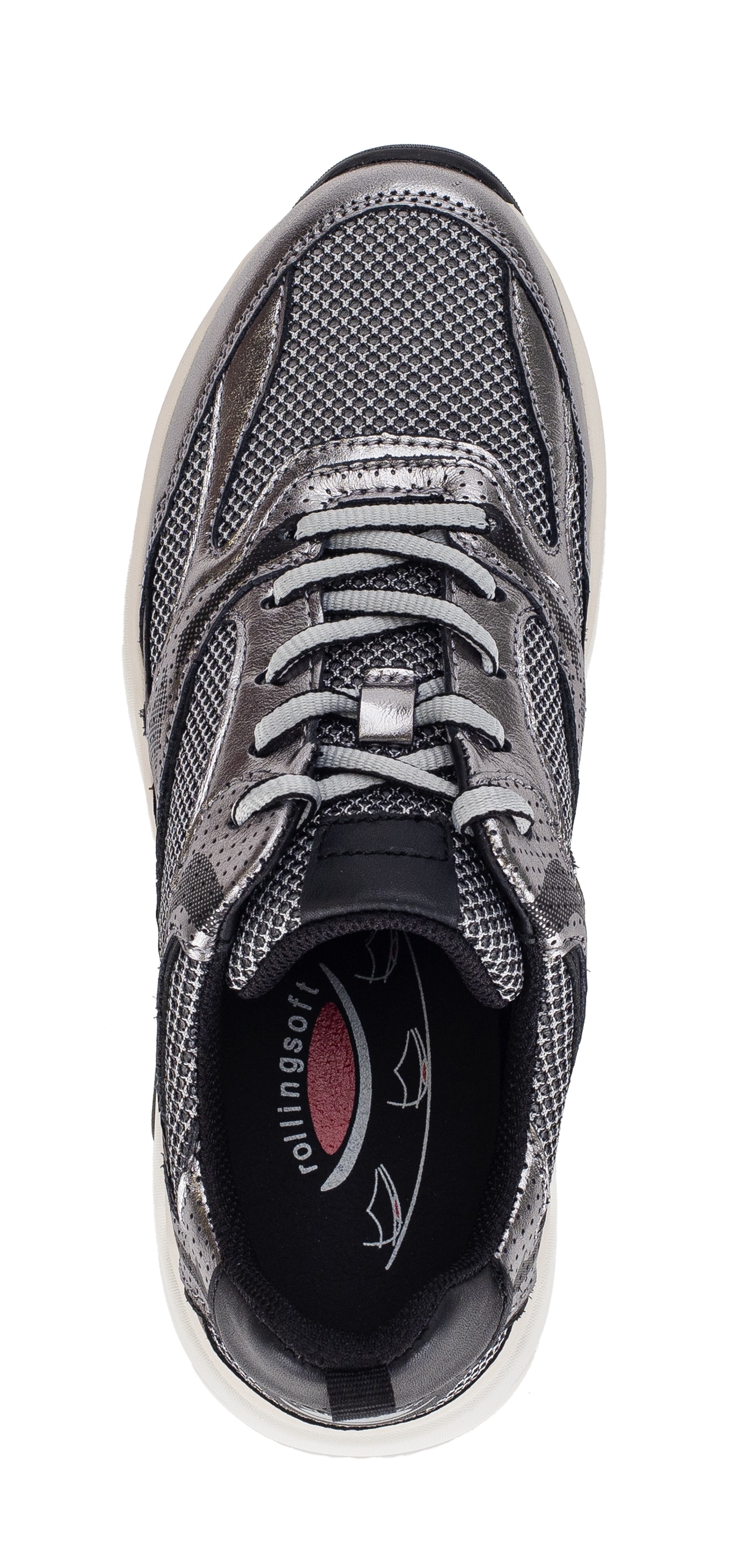 rollingsoft Keilsneaker  , Freizeitschuh, Halbschuh, Schnürschuh mit herausnehmbarem Fußbett