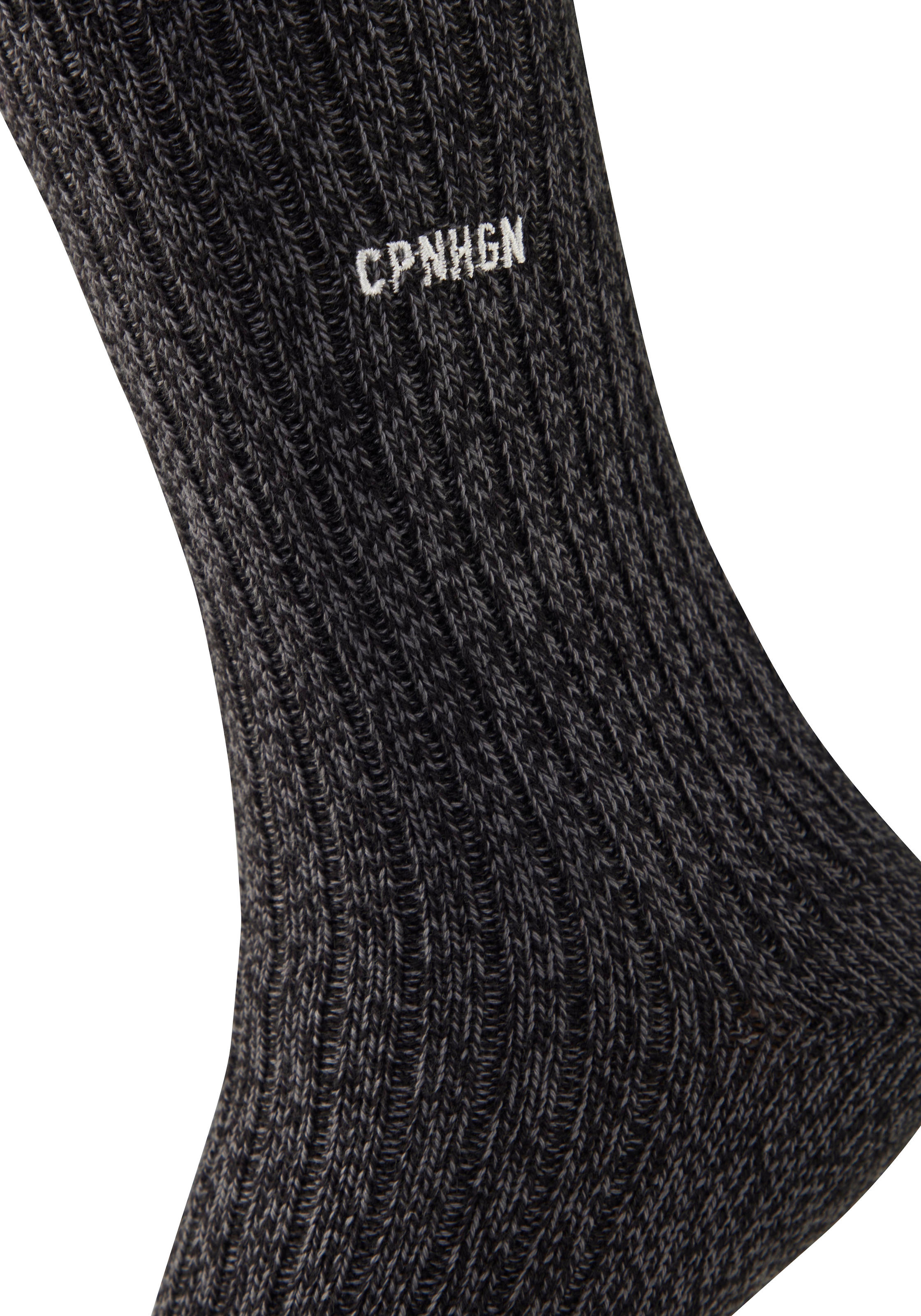 Copenhagen Studios Basicsocken 1 Paar tlg. gerippt mit Logo Stickerei