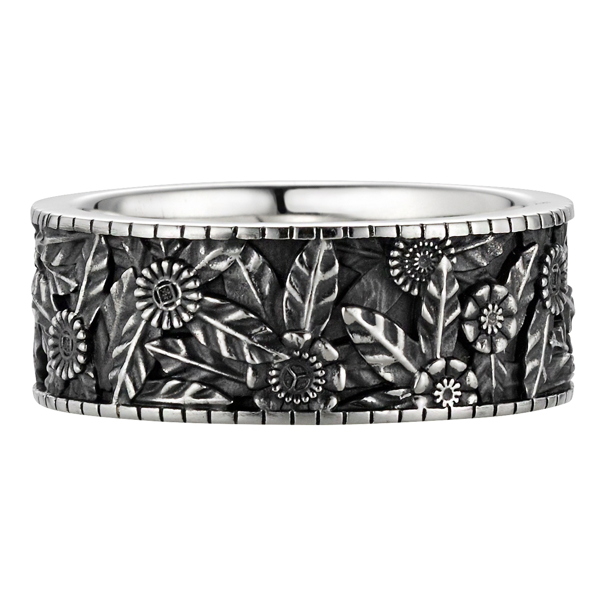 CAÏ Ring »925/- Sterling Silber oxidiert-poliert«
