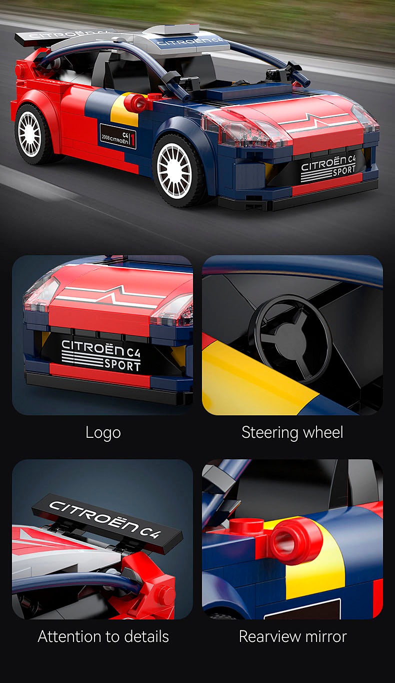 Jamara Konstruktions-Spielset »CaDA, Bricks, 2008 Citroën C4 WRC (402872)«