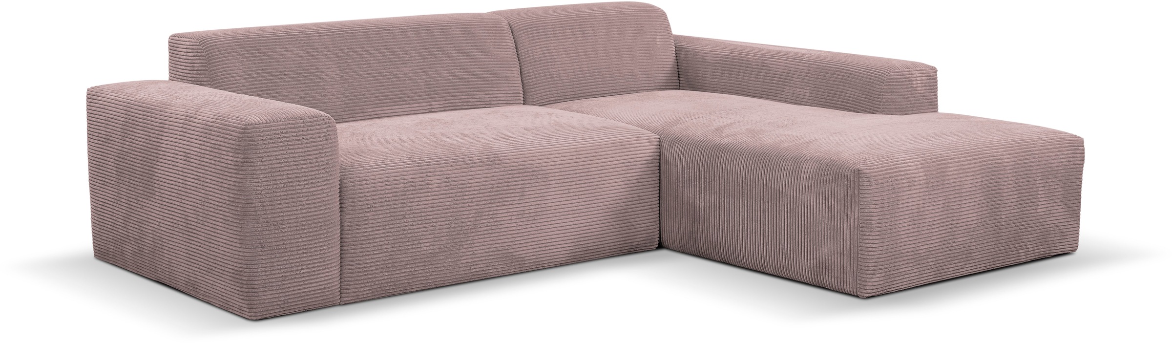 WERK2 Ecksofa »Zeus-L modern und zeitlos, Breite 253cm, bequemes Sofa«, Curvy Trend Ecksofa mit urbaner Optik