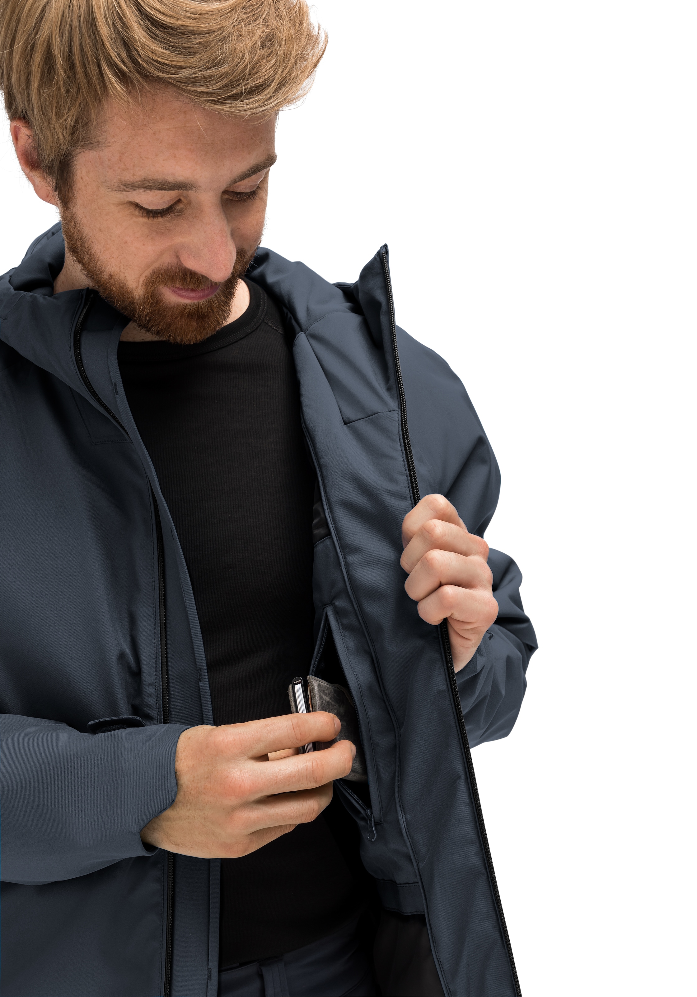 Maier Sports Outdoorjacke »Solo Tipo M«, Herren Jacke, atmungsaktiv wasserdicht, Regenjacke mit Kapuze