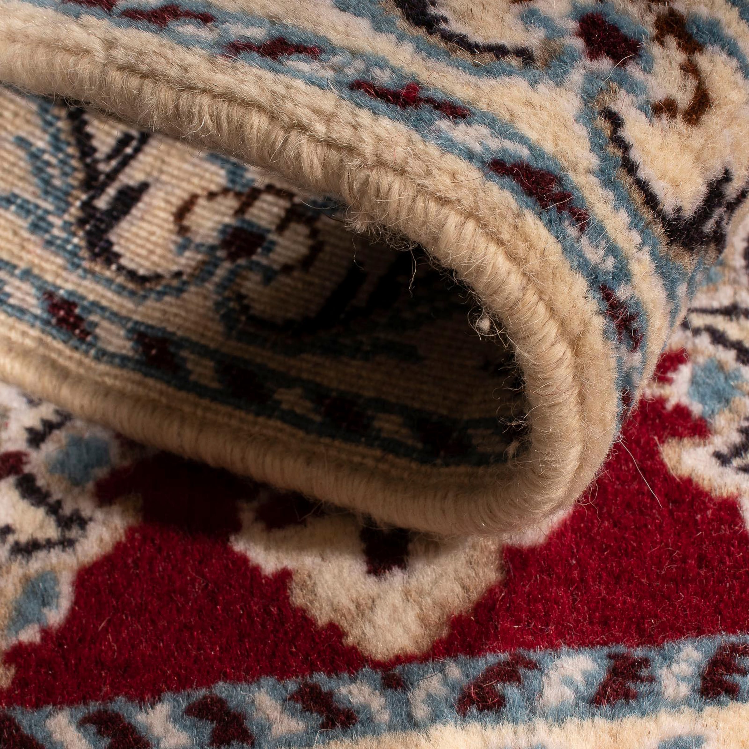 morgenland Orientteppich »Perser - Nain - Royal - 100 x 60 cm - dunkelrot«, rechteckig, Wohnzimmer, Handgeknüpft, Einzelstück mit Zertifikat