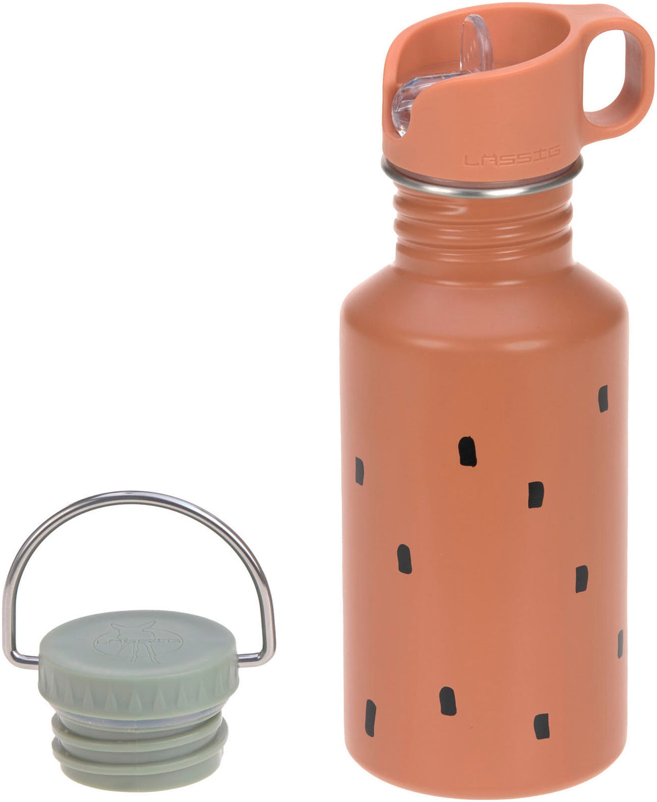 LÄSSIG Trinkflasche »Happy Prints, Caramel«
