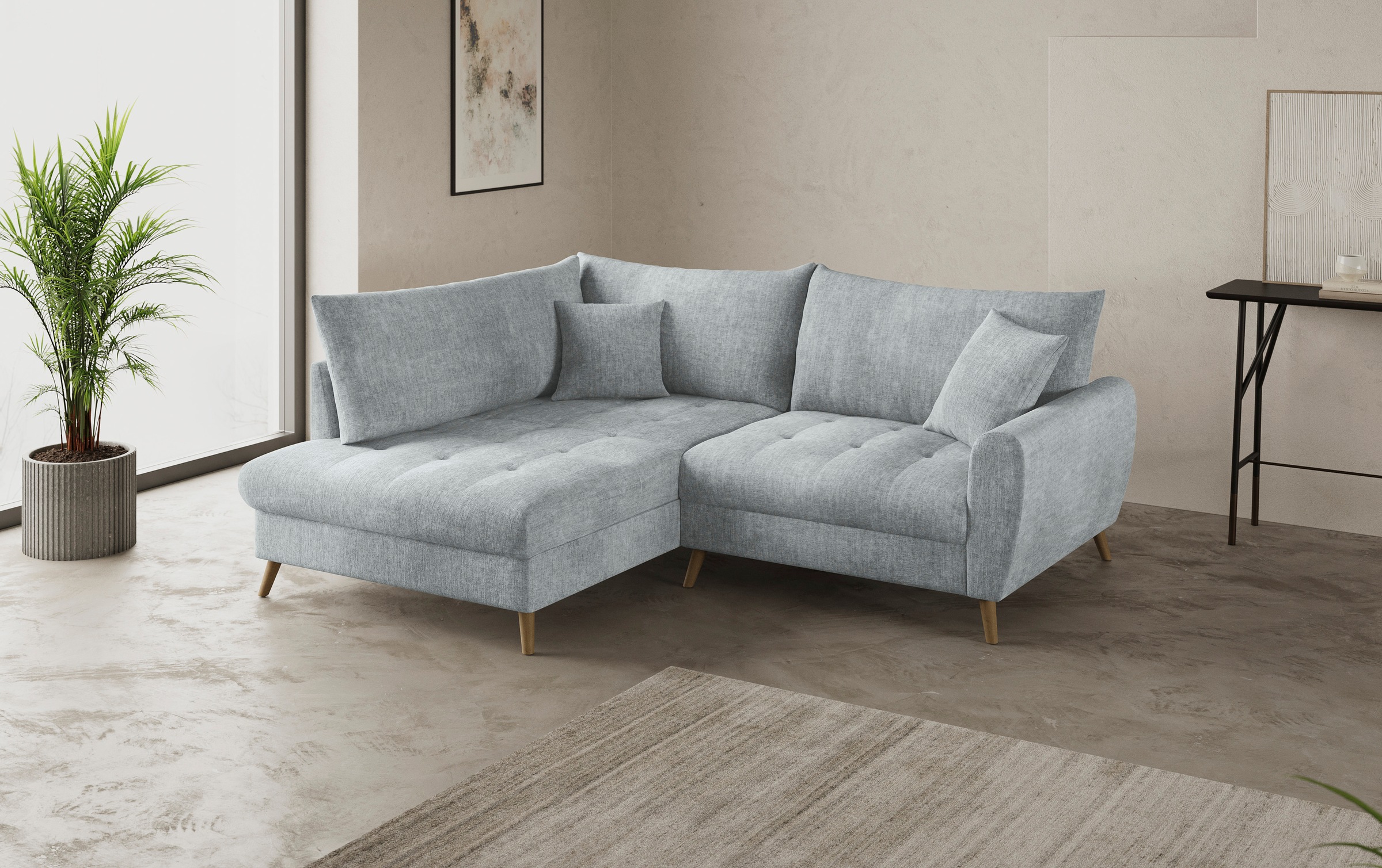Mr. Couch Ecksofa »Blackburn II L-Form«, Wahlweise mit Kaltschaumpolsterung bis 140 kg belastbar