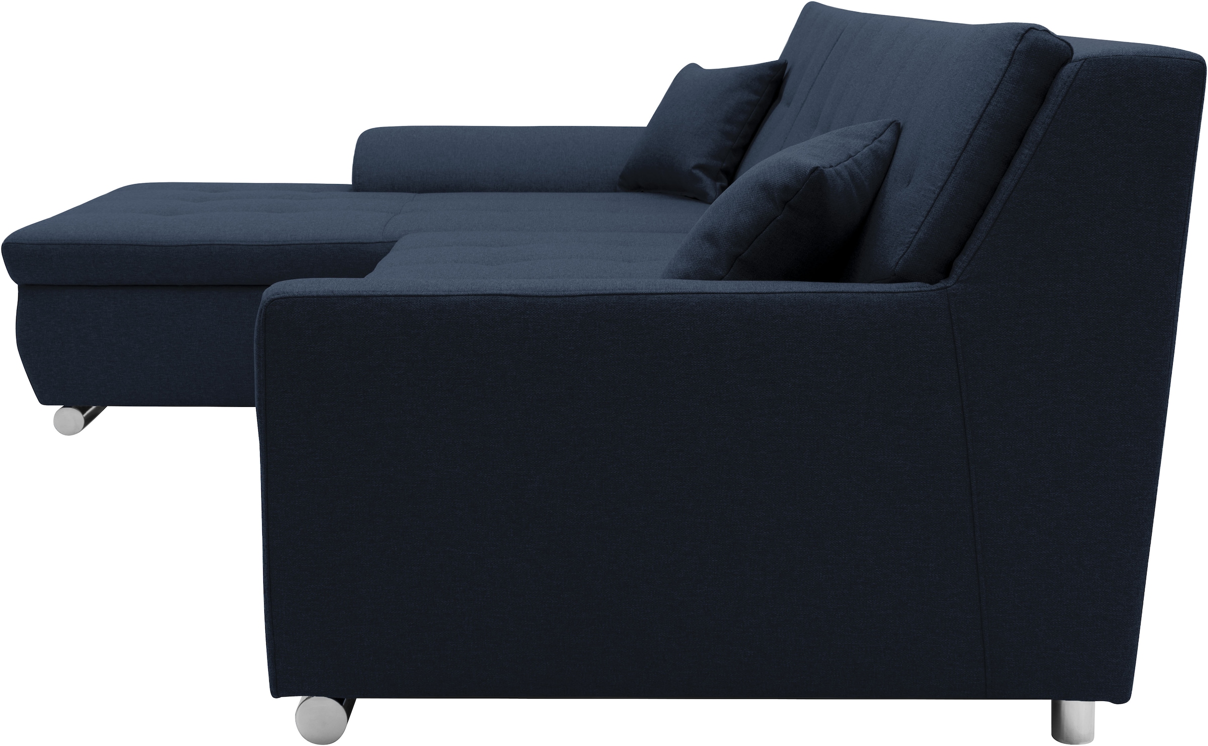 OTTO home Ecksofa »Torrnby 268 x 178 cm, mit Steppungen, modern & stabil« L-Form, aus pflegeleichtem, weichem Luxus-Microfaser