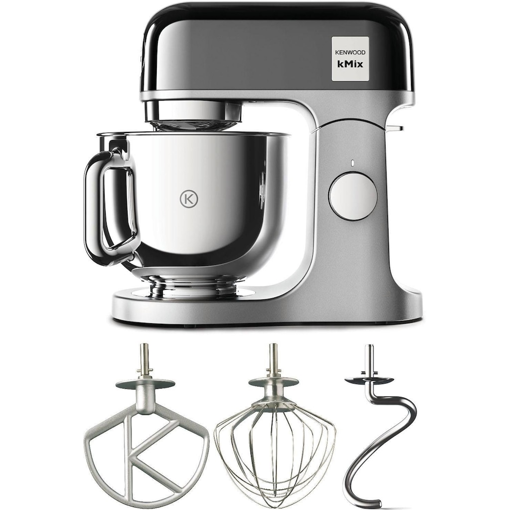 KENWOOD Küchenmaschine »KMX760BC kMix Premium Edition, Black Chrome«, 1000 W, 5 l Schüssel, mit 3-tlg. Pâtisserie-Set