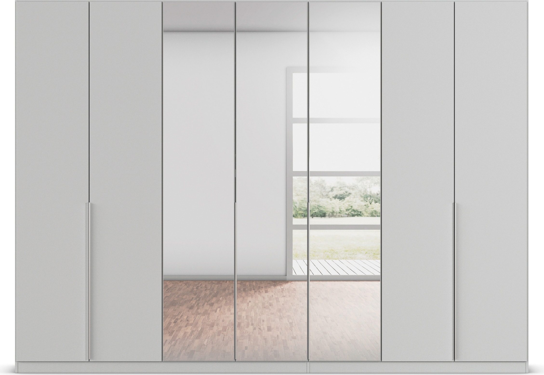 OTTO home Drehtürenschrank »Kleiderschrank Schrank Garderobe AGORDO mit Dekor- oder Hochglanzfront« in zwei Griff-Farben, Breiten 91-405 cm,  durchdachte Innenausstattung, in 8 Breiten und 2 Höhen MADE IN GERMANY