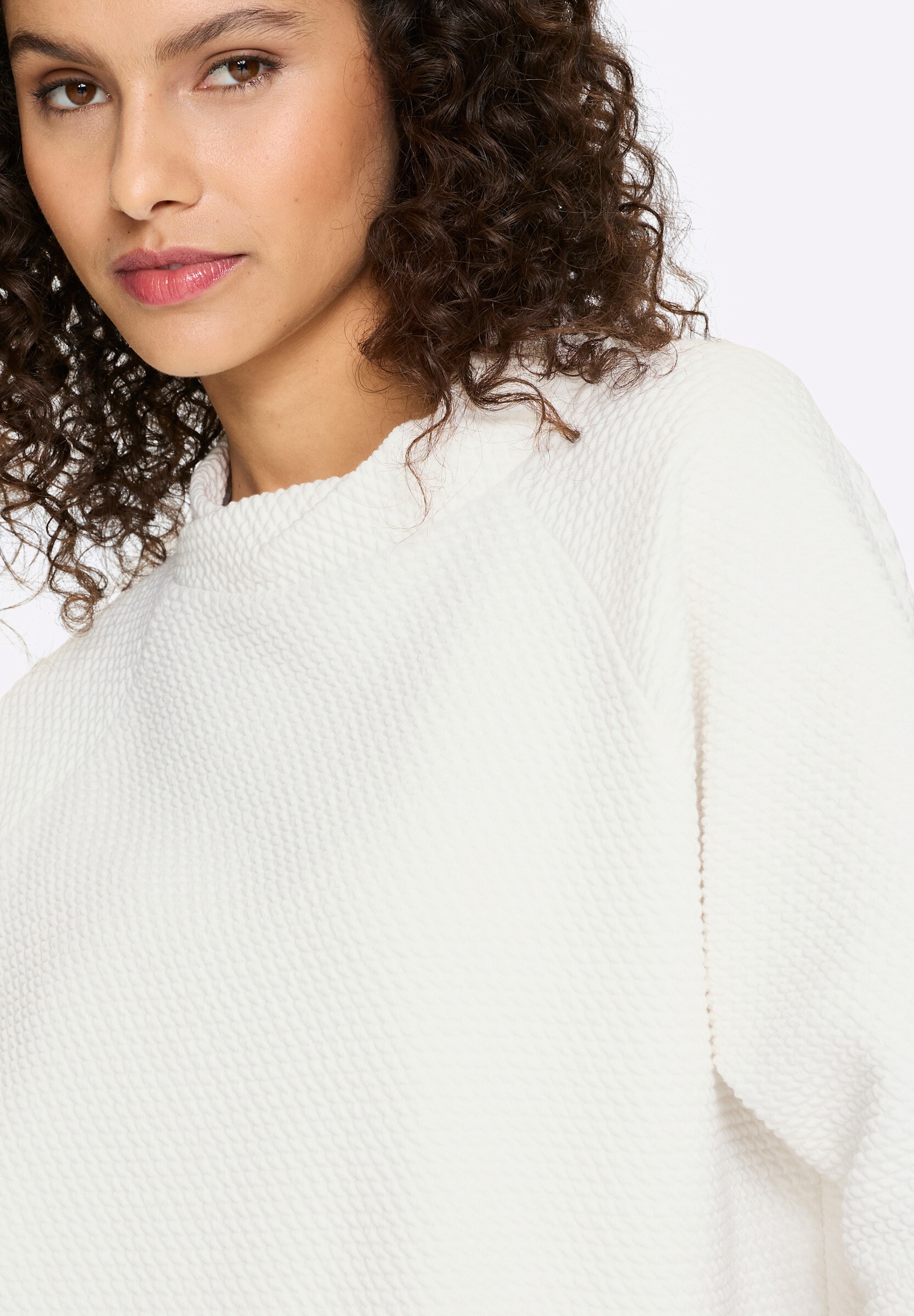 heine Sweatshirt »Sweatshirt Stehkragenshirt mit Waffelstruktur«
