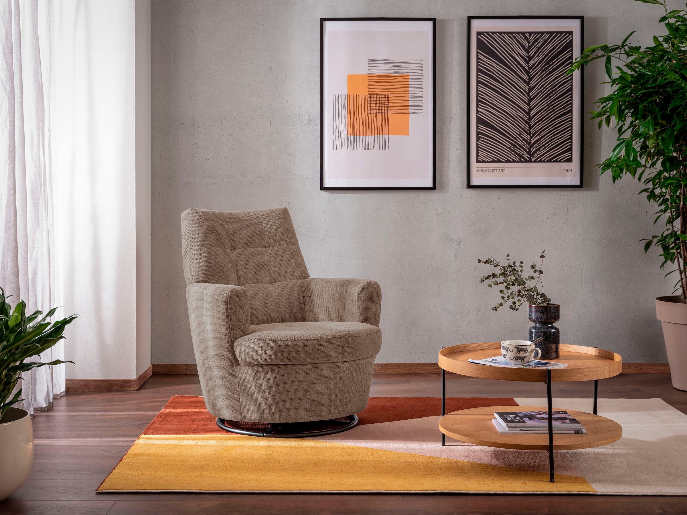 alina Drehsessel »Yuri« mit Dreh und Wippfunktion, passend zu Hocker Yuri