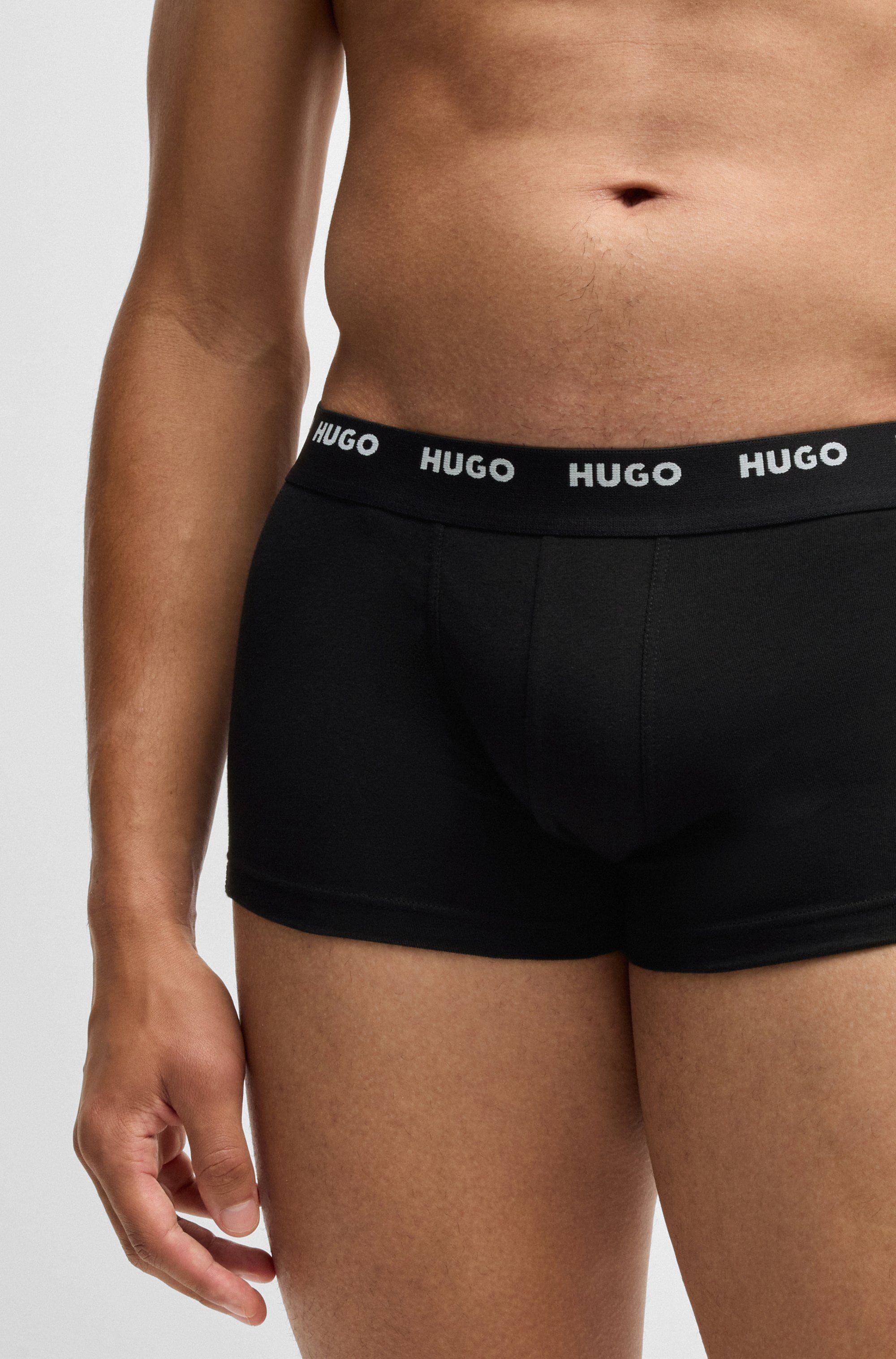 HUGO Underwear Trunk »TRUNK FIVE PACK«, (5 St.), mit HUGO Logoschriftzug am Bund