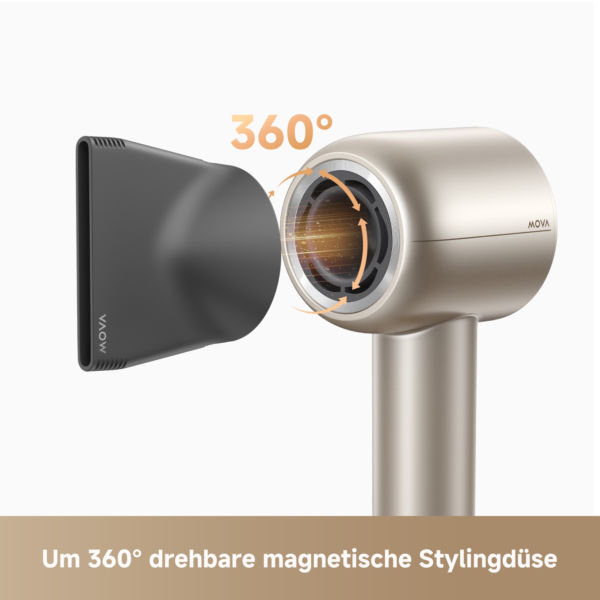 Mova Haartrockner »Shine 10« 1.600 W 1 Aufsätze