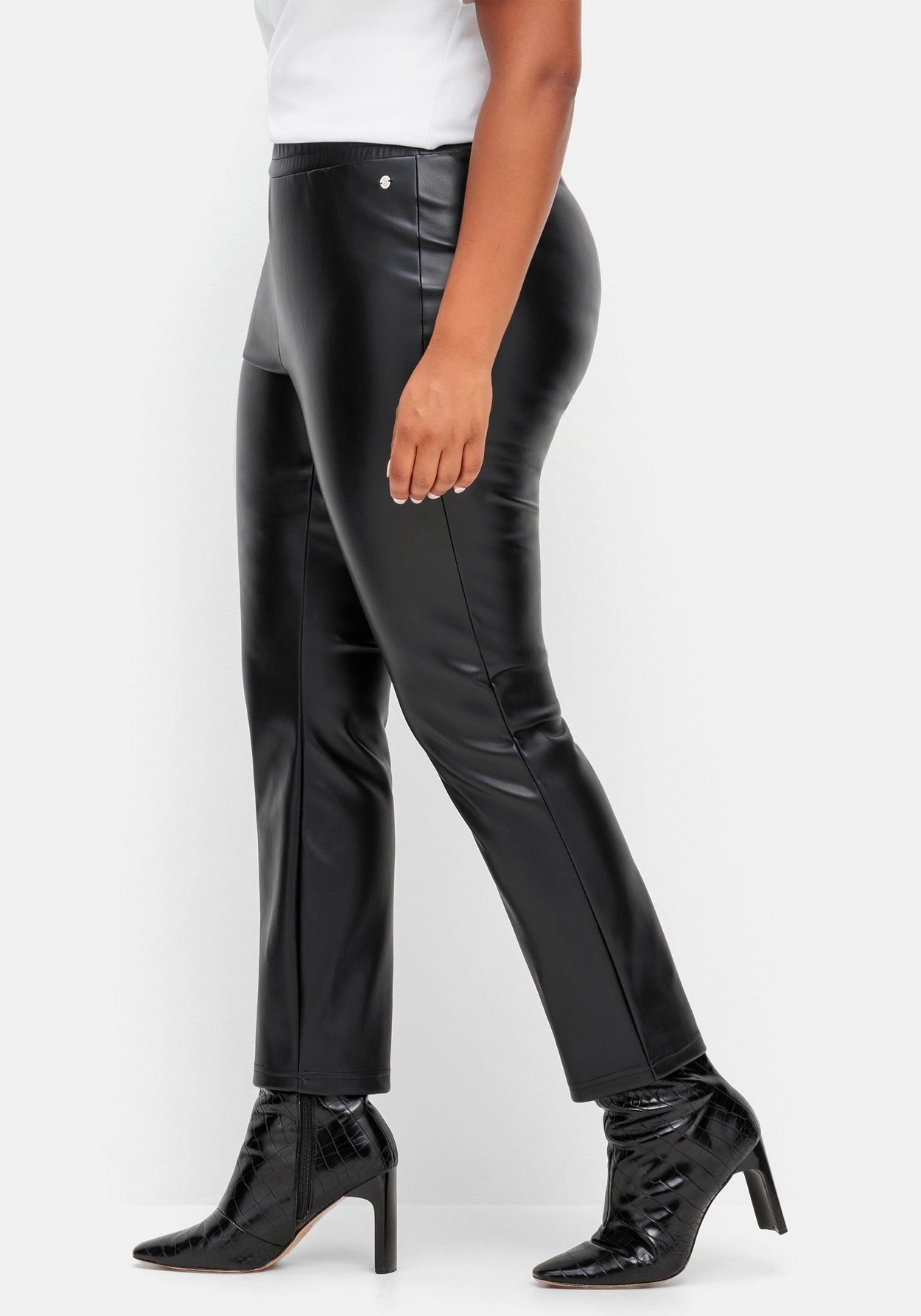 Sheego Leggings »Leggings dezent schimmernd, innen leicht angeraut«